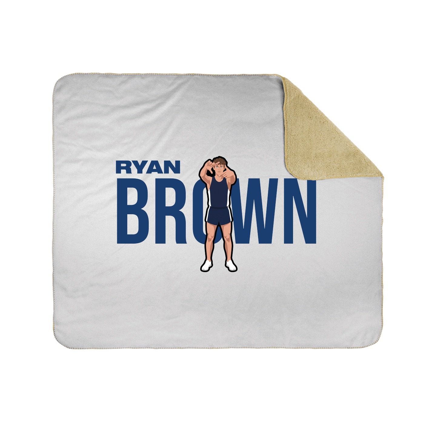 Throw Blanket — Player Name in White