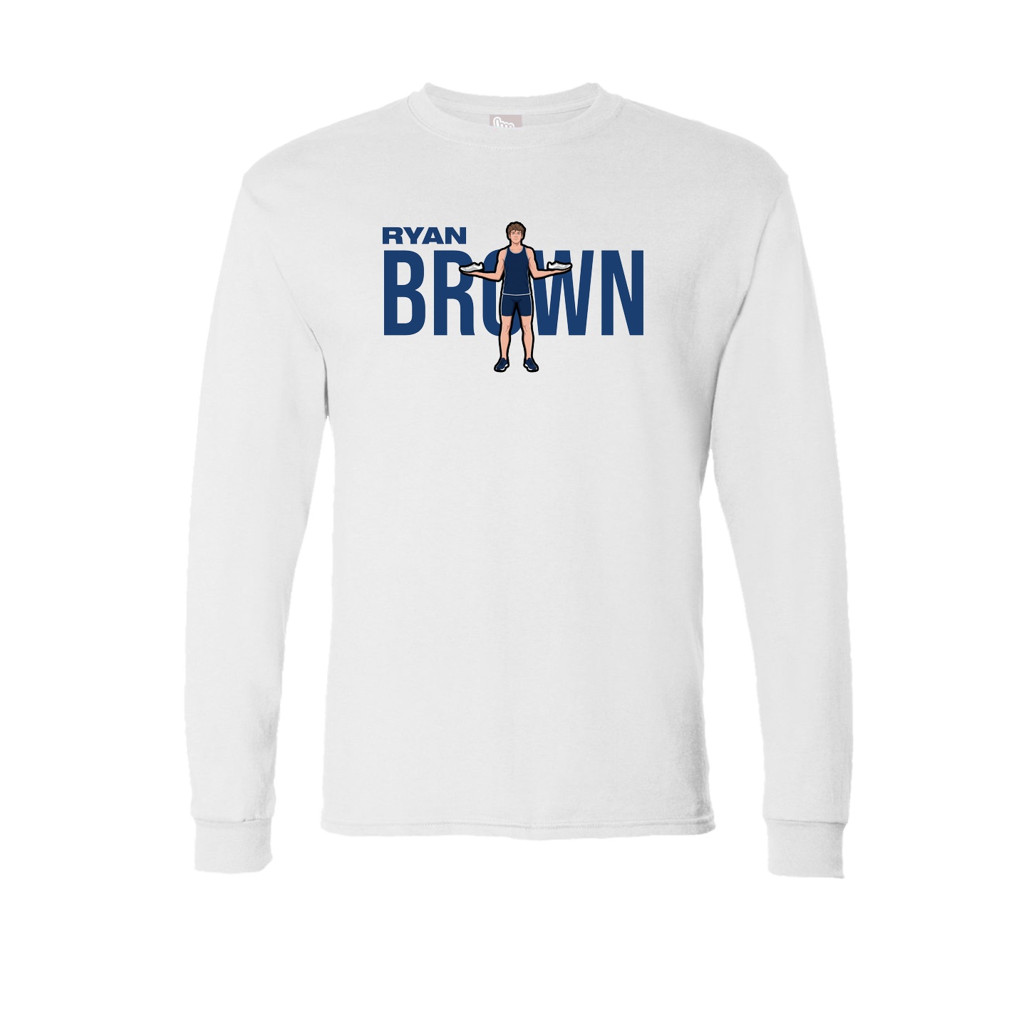 Long Sleeve Tee — Player Name in White