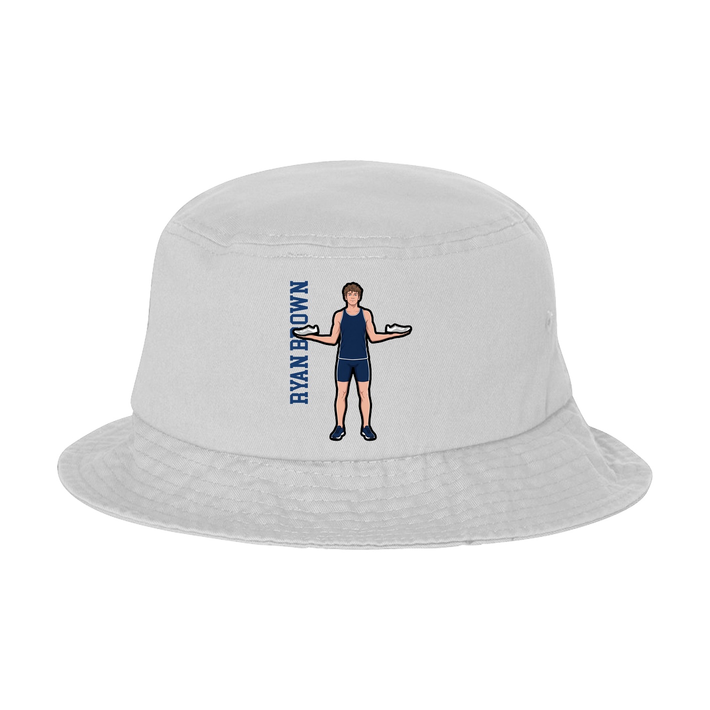 Bucket Cap — Name Vertical in White