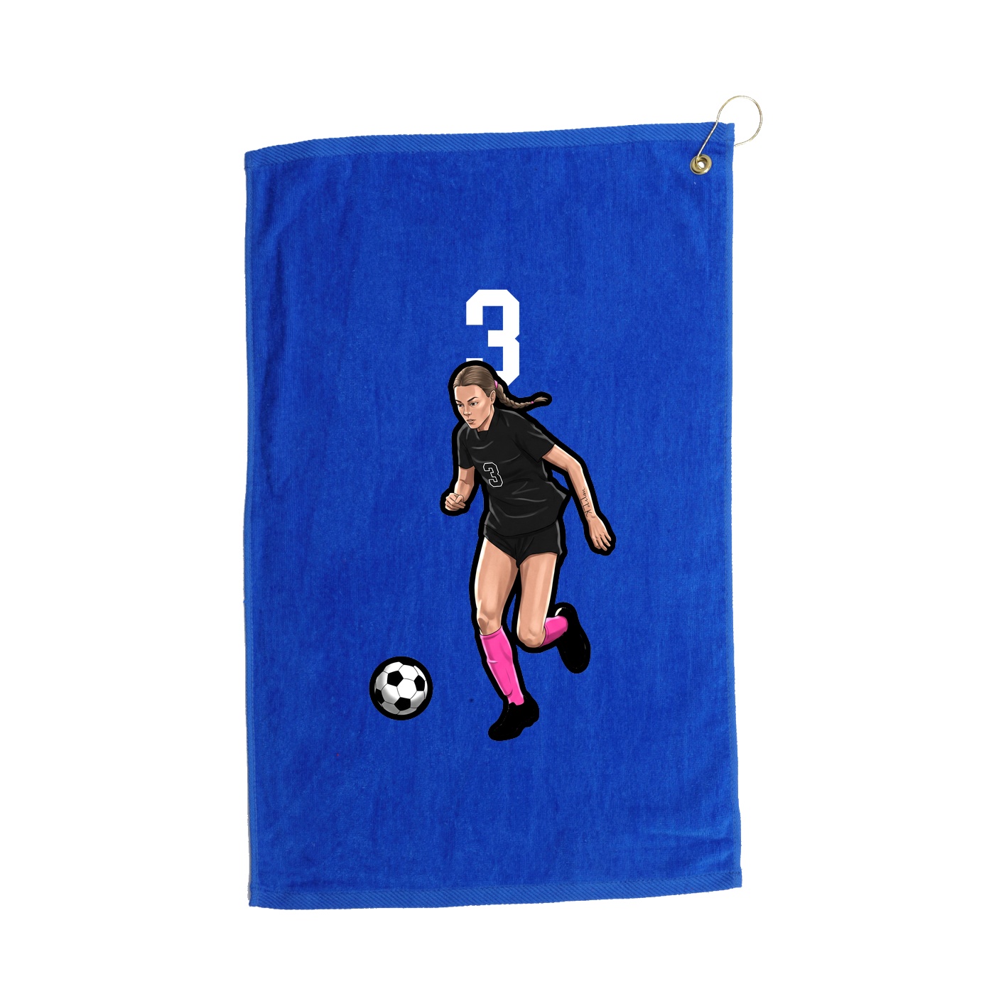 Golf Towel — Number Top in Royal