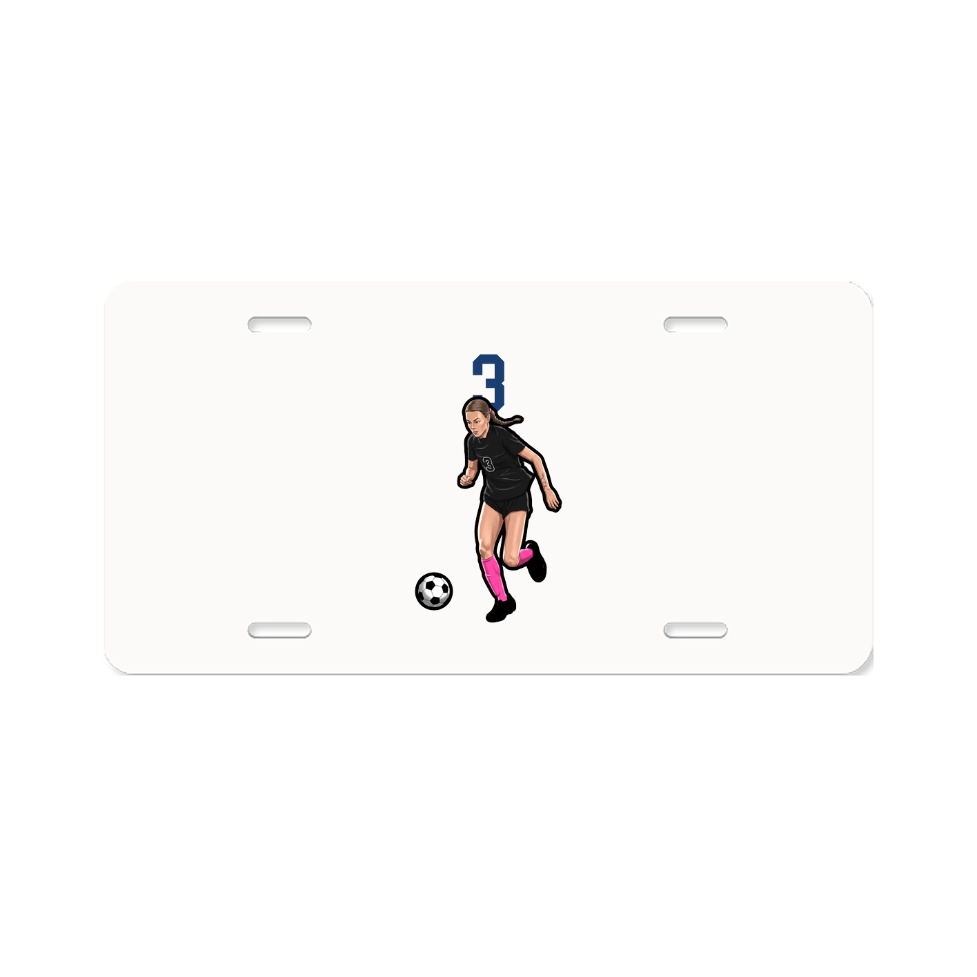 License Plate — Number Top in Classic