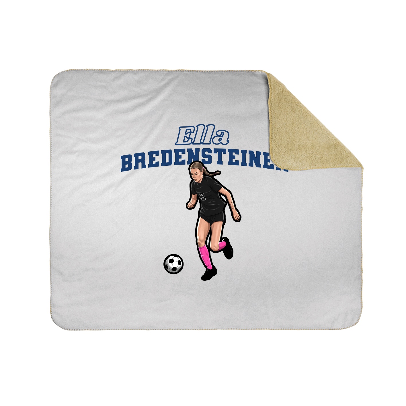 Throw Blanket — Name Arch in White