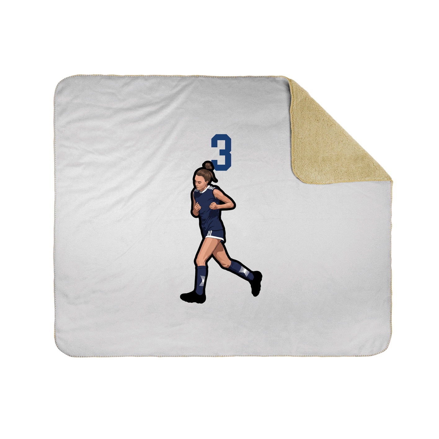 Throw Blanket — Number Top in White