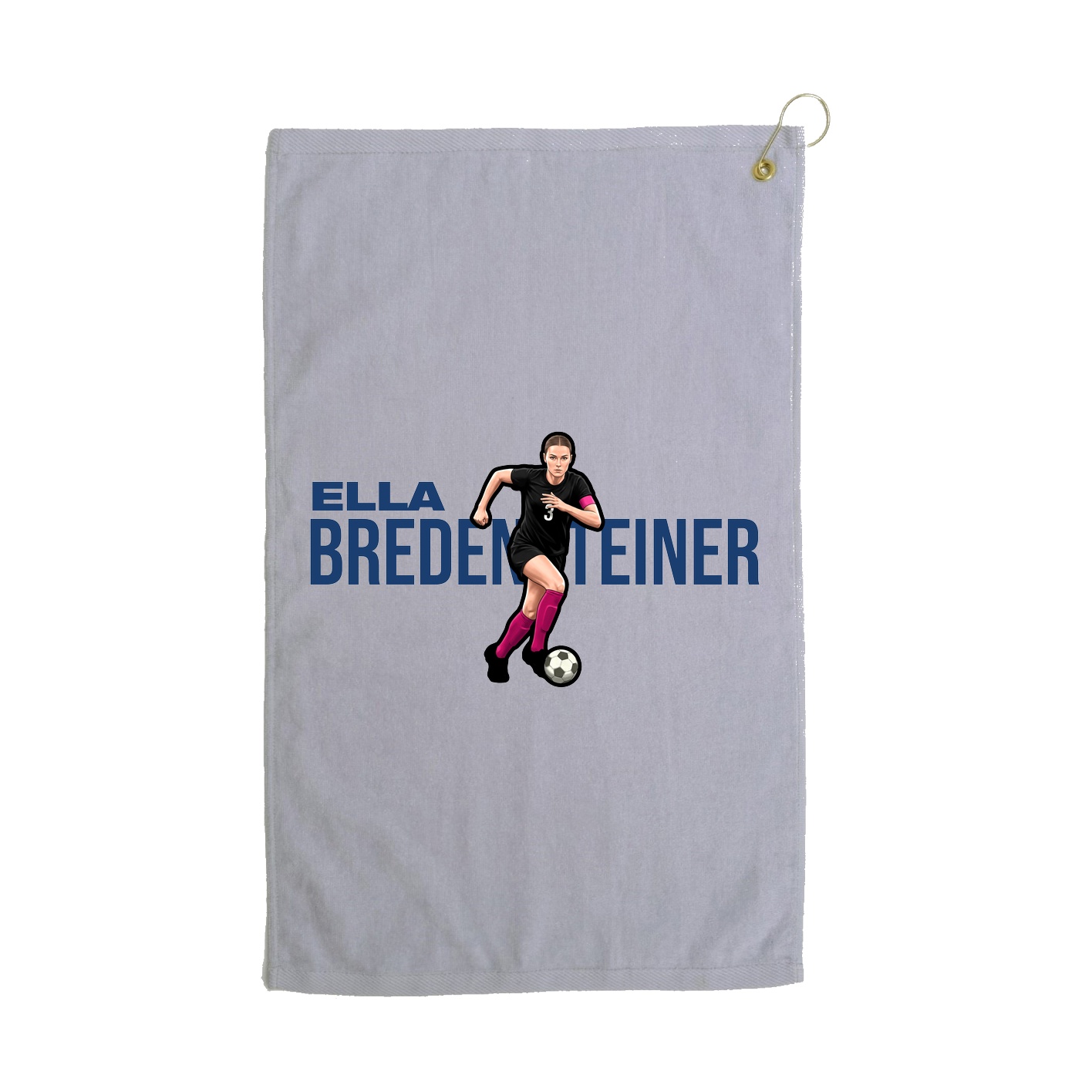 Golf Towel — Player Name in Grey