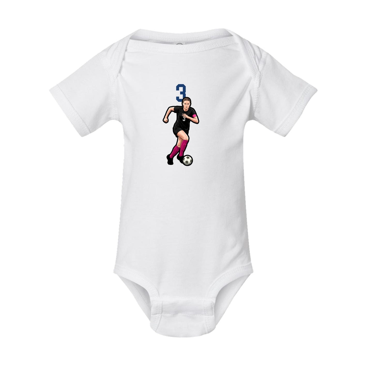 Baby Onesie — Number Top in White