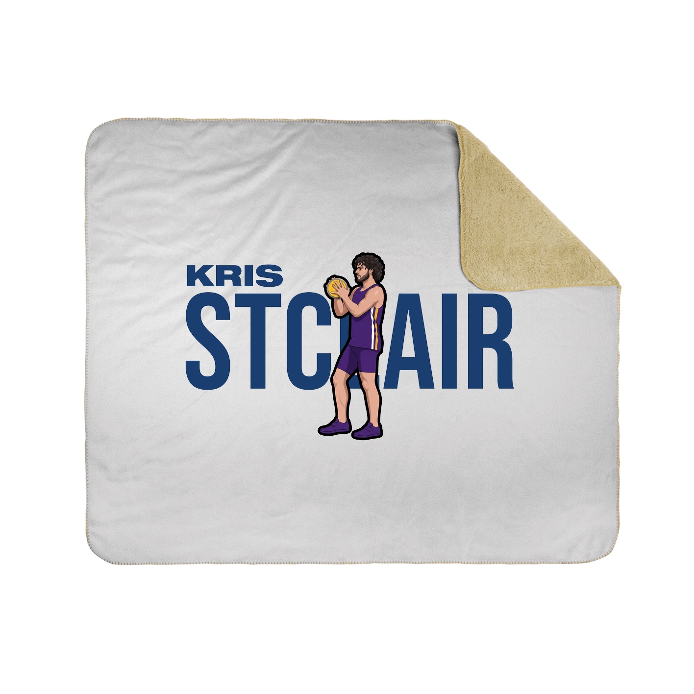 Throw Blanket — Player Name in White
