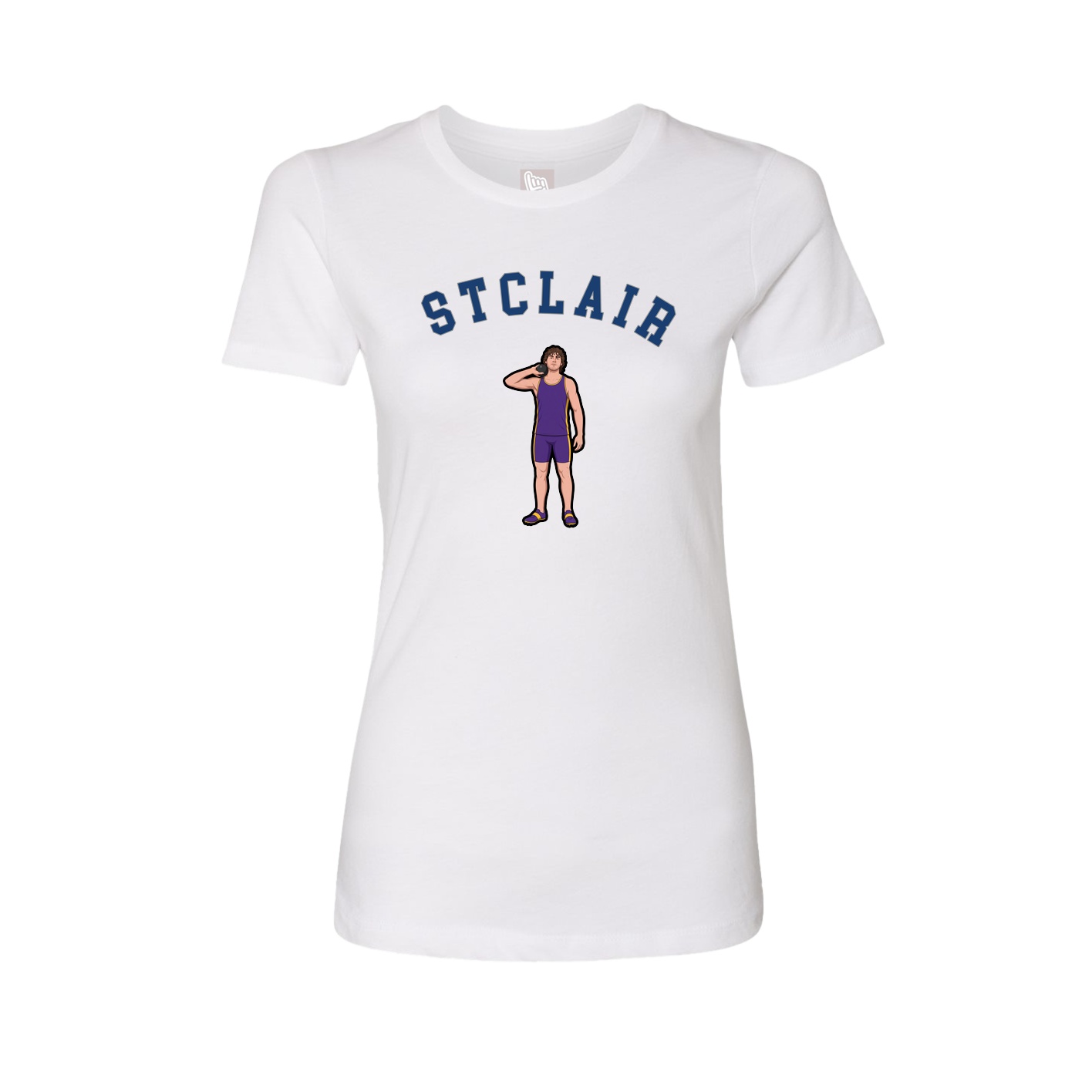 Fitted Women's Tee — Shirsey Arch in White