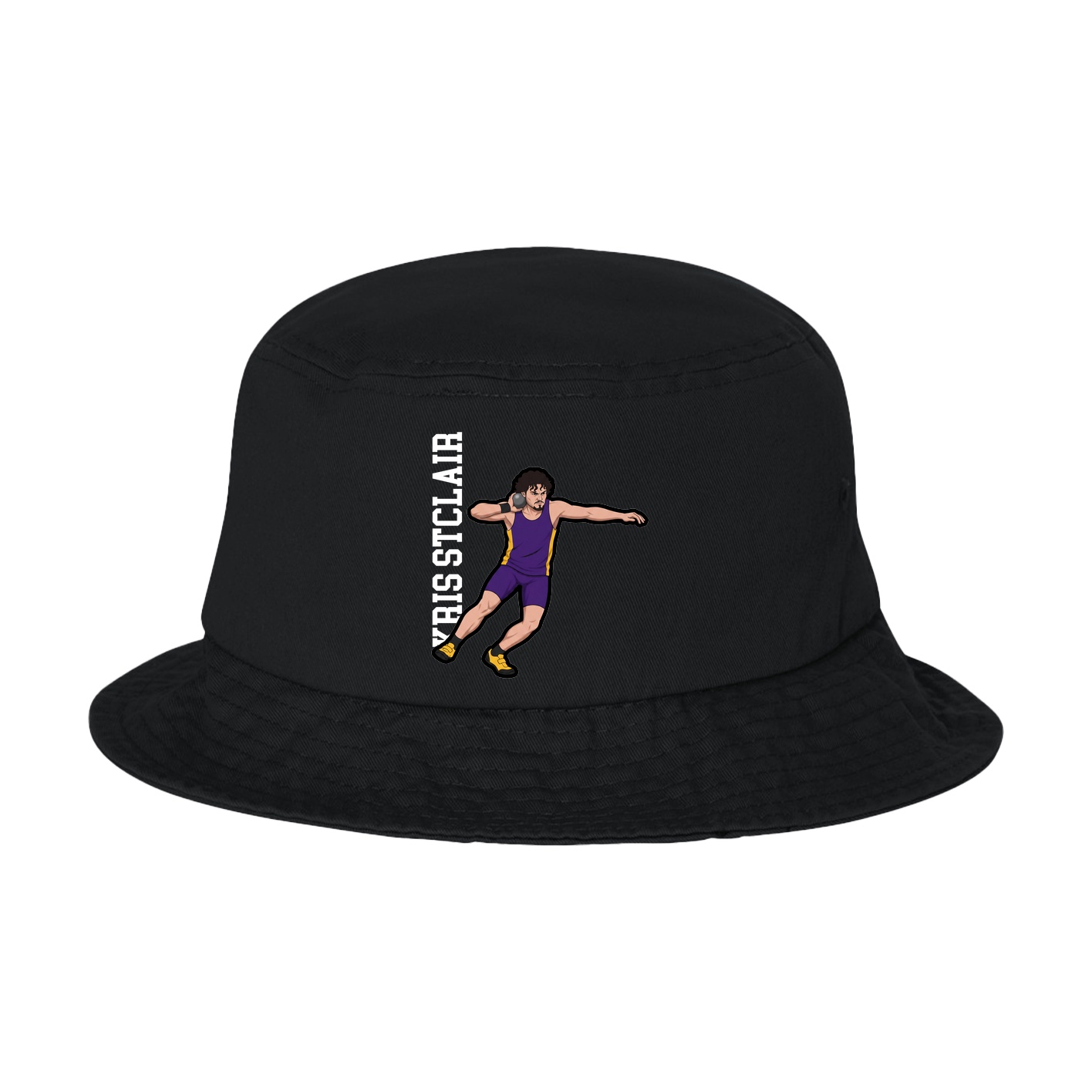 Bucket Cap — Name Vertical in Black