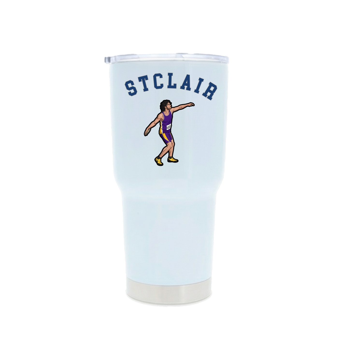 30oz Stainless Steel Tumbler — Shirsey Arch in White