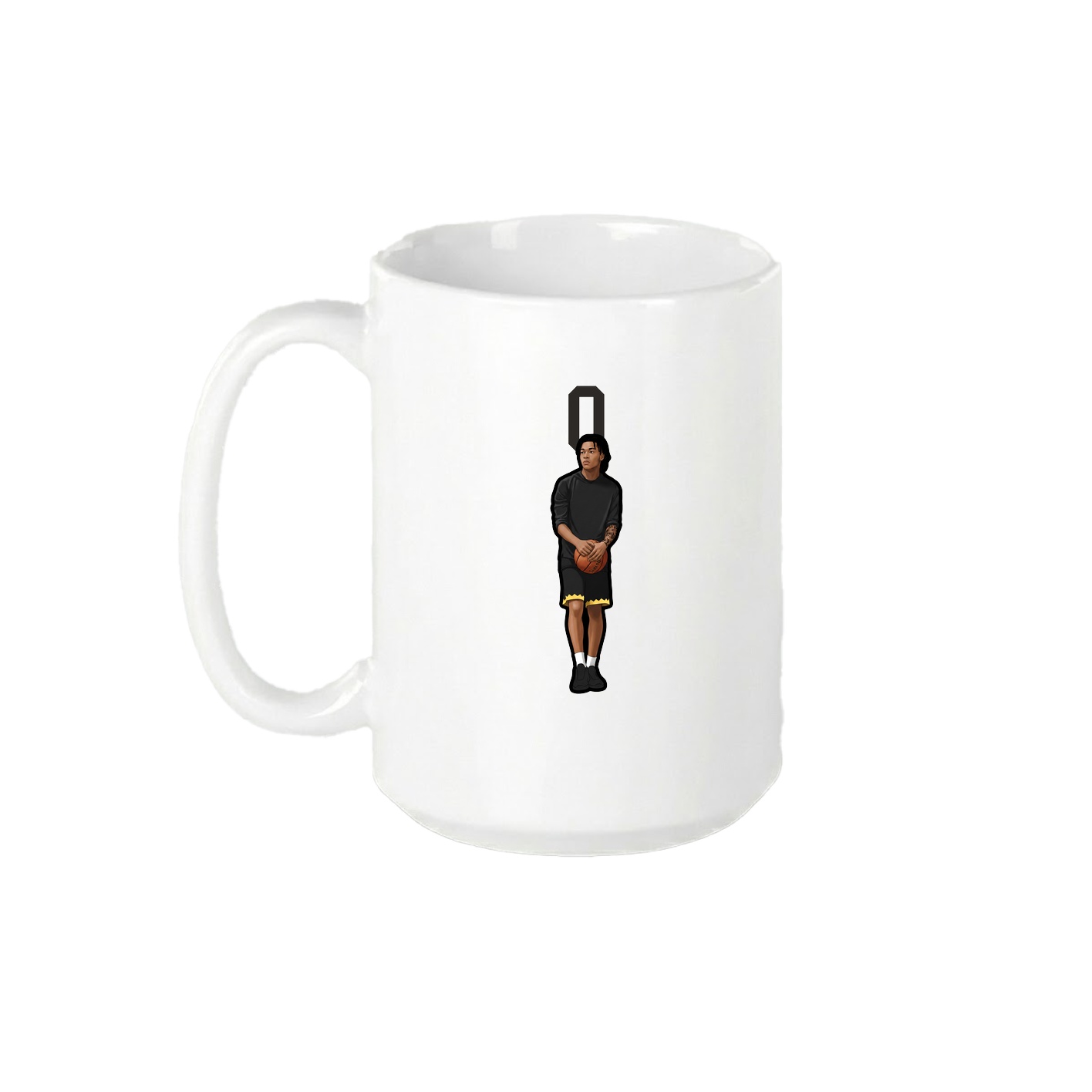 15oz Coffee Mug — Number Top in White
