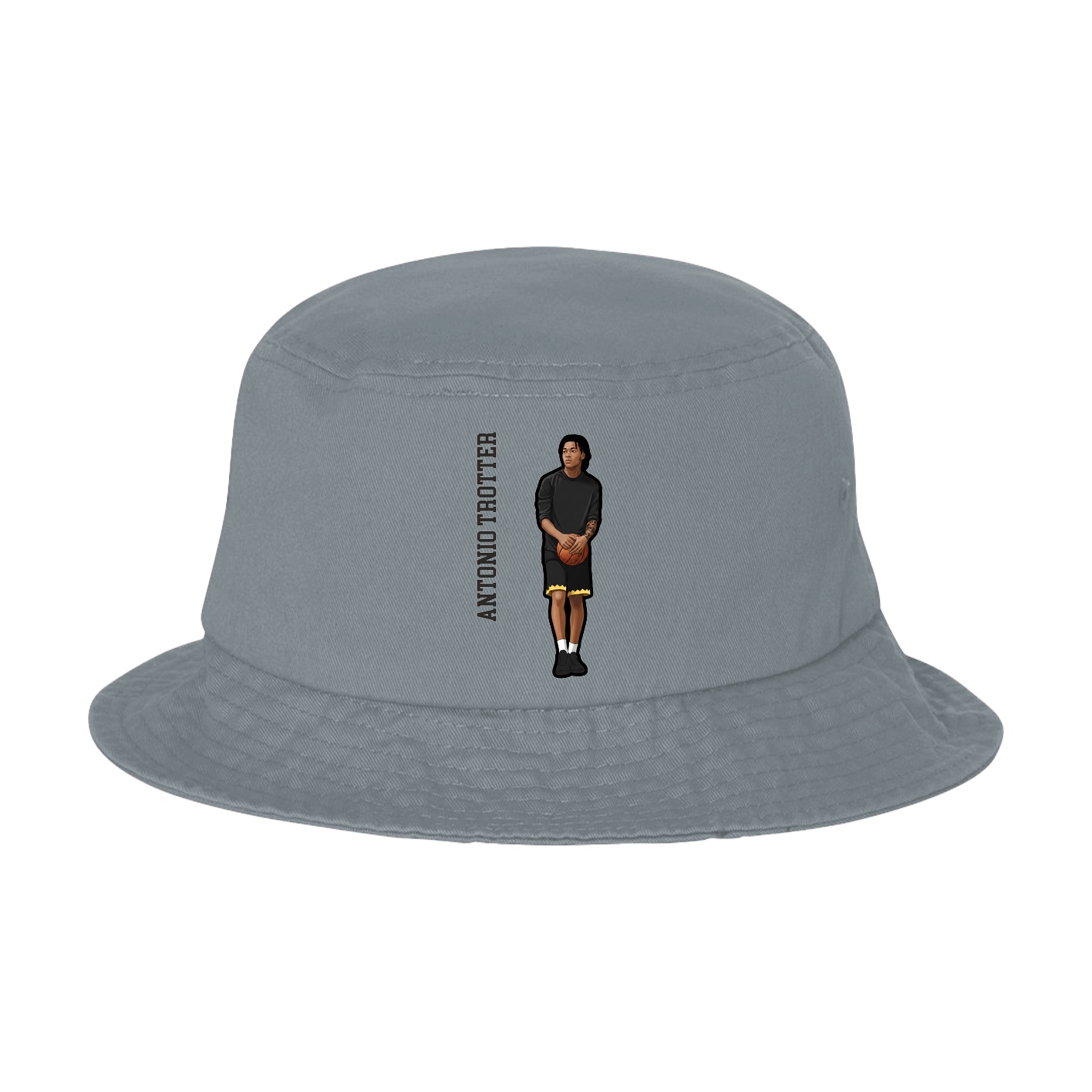 Bucket Cap — Name Vertical in Grey