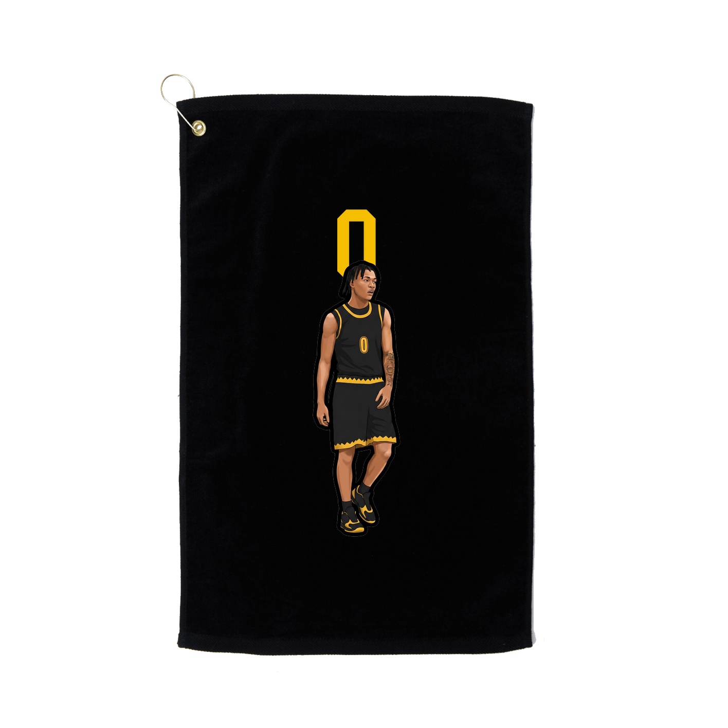 Golf Towel — Number Top in Black