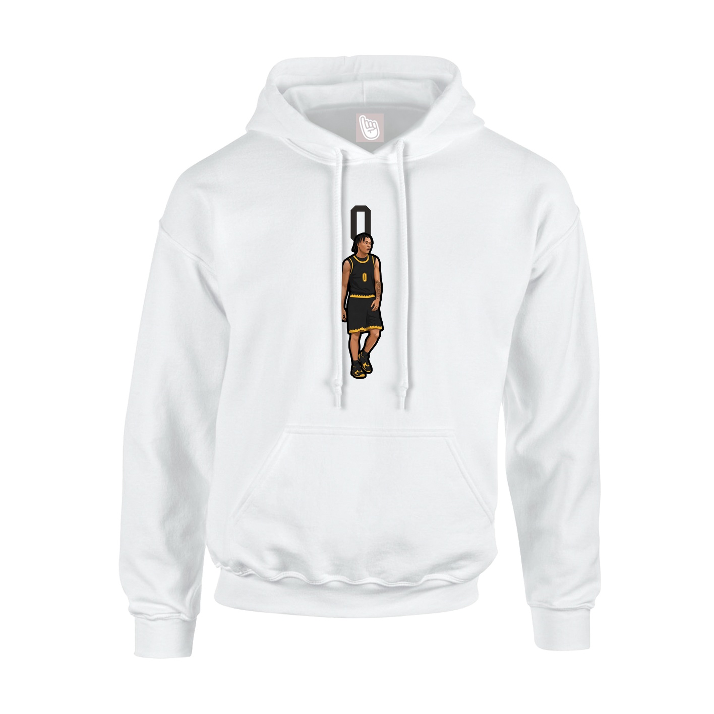Hoodie — Number Top in White