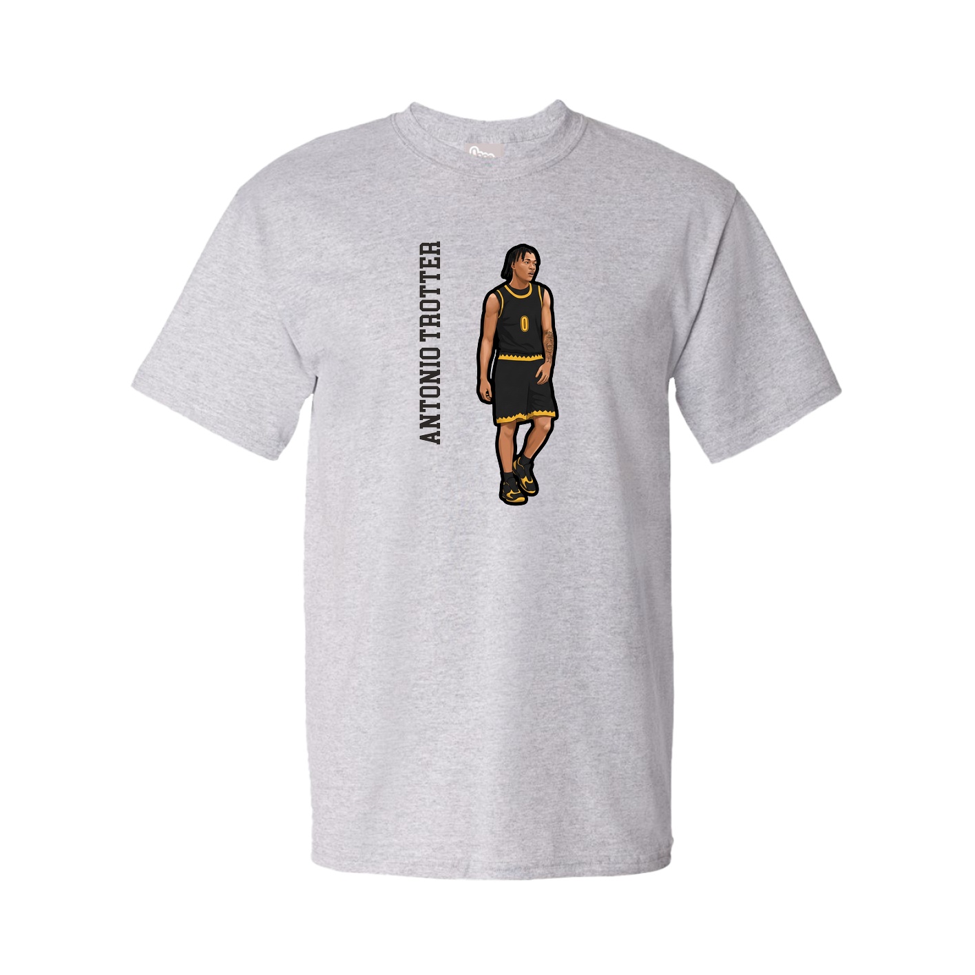 Tee — Name Vertical in Grey