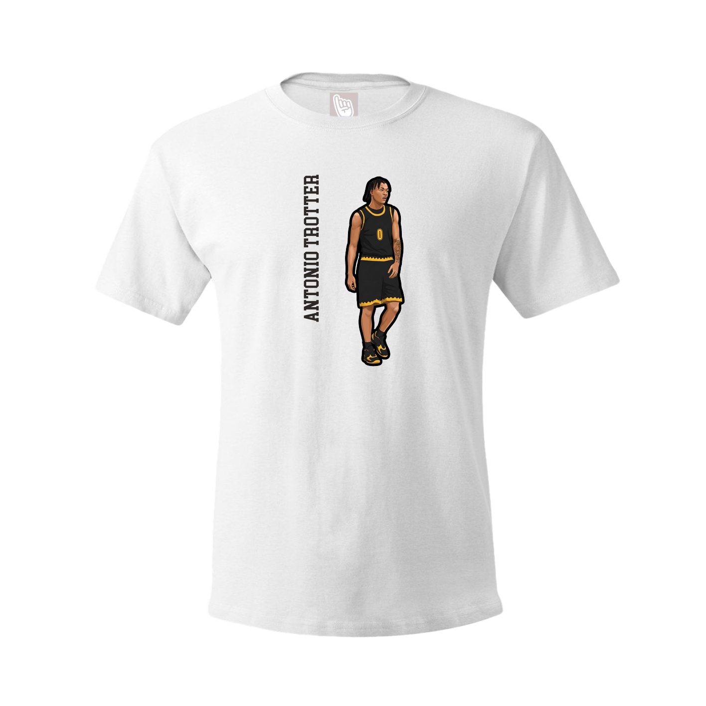 Tee — Name Vertical in White
