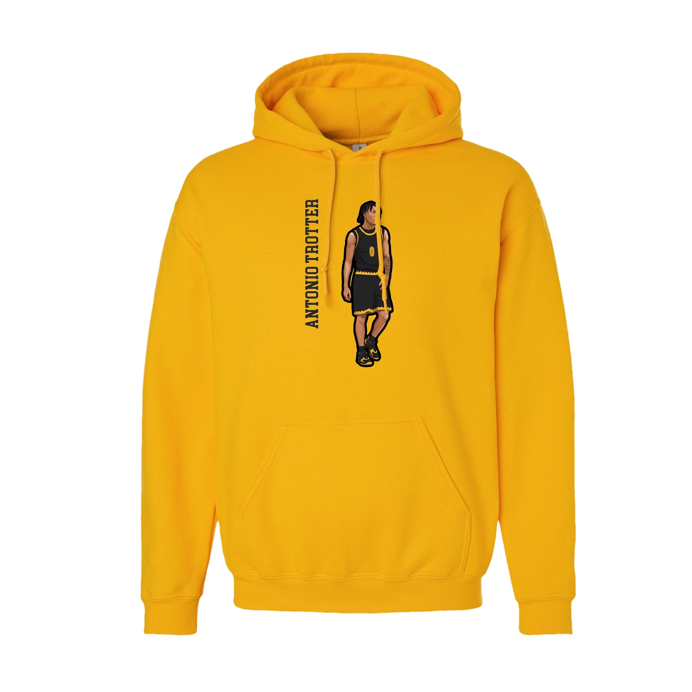 Hoodie — Name Vertical in Gold