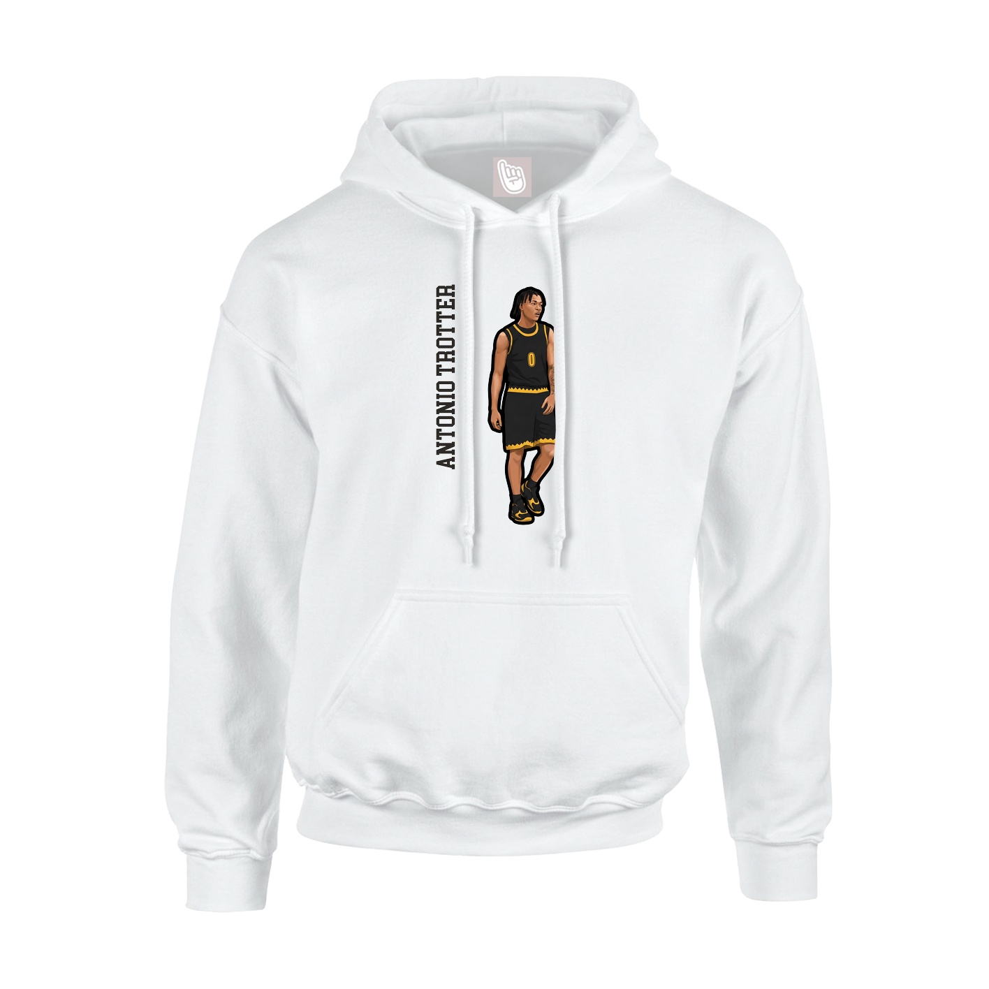 Youth Hoodie — Name Vertical in White