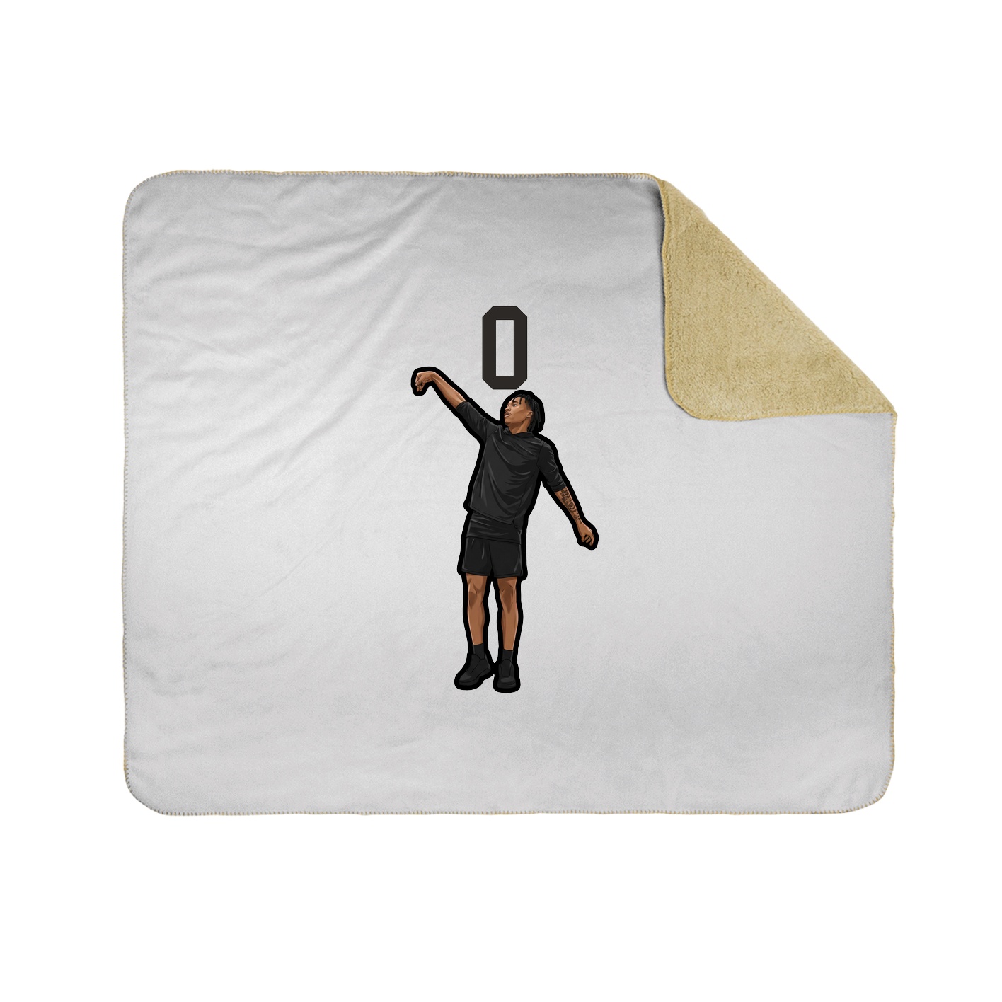 Throw Blanket — Number Top in White