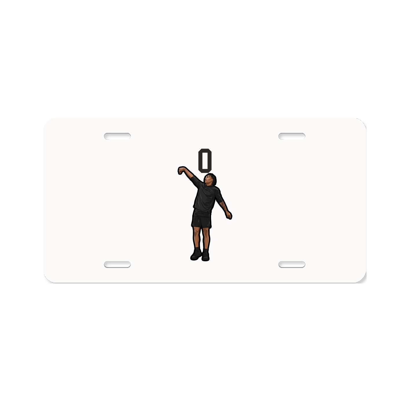 License Plate — Number Top in Classic