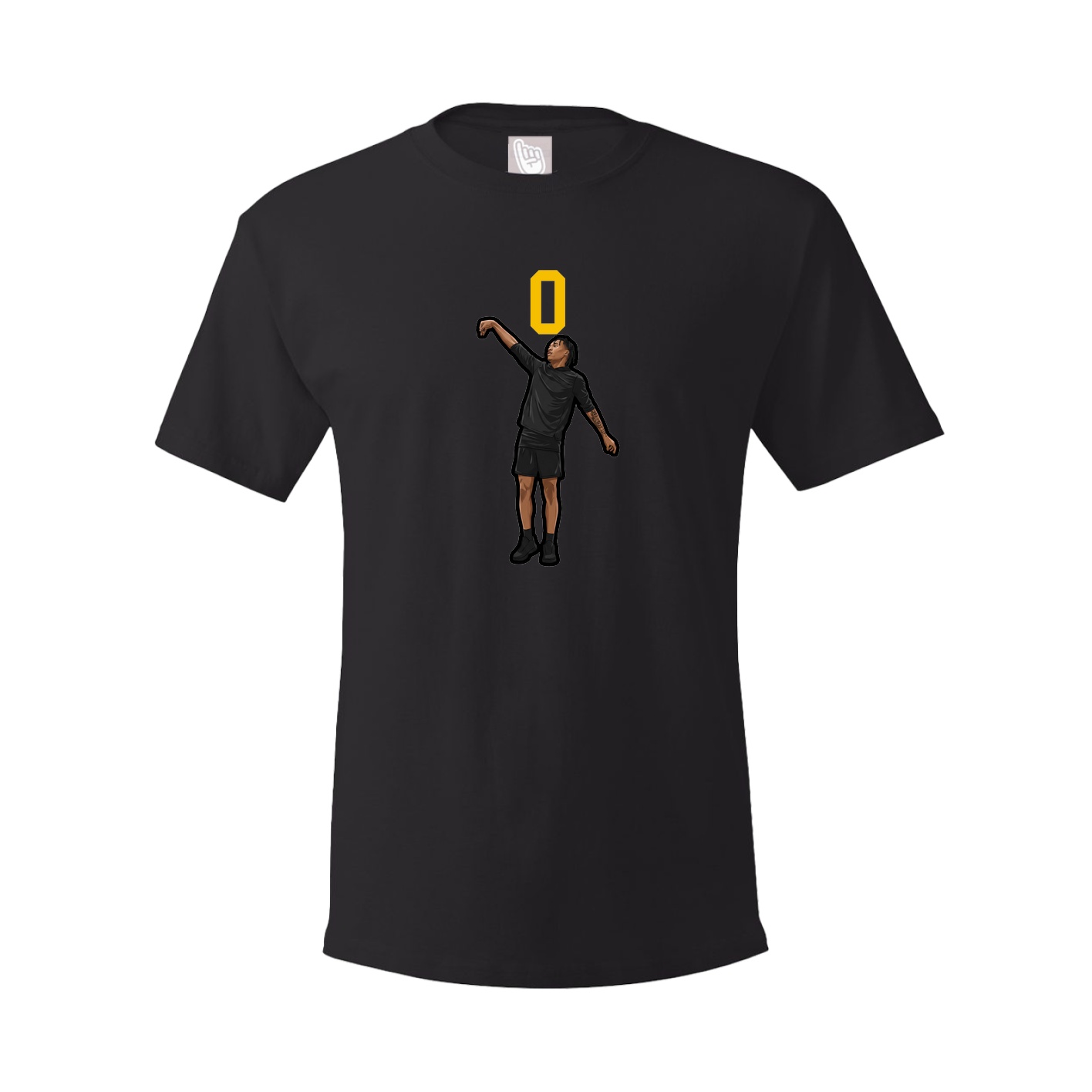 Youth Tee — Number Top in Black