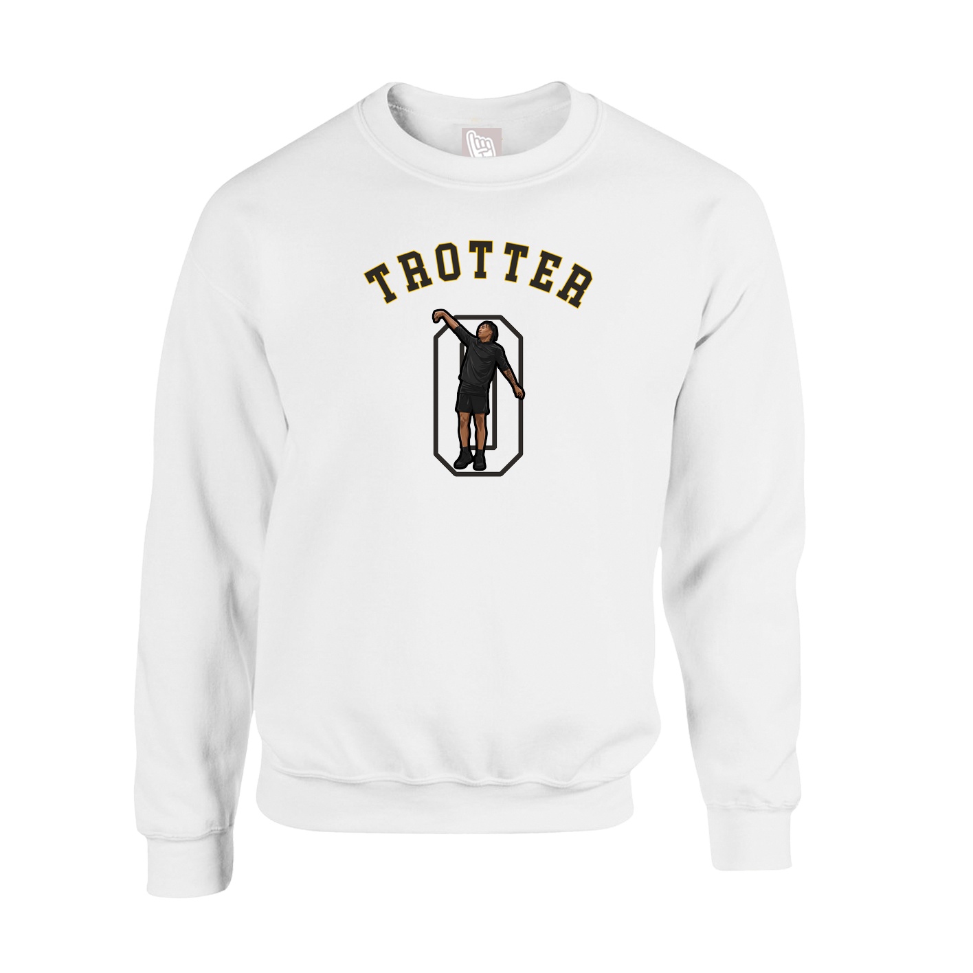 Fleece Crew — Shirsey Arch in White