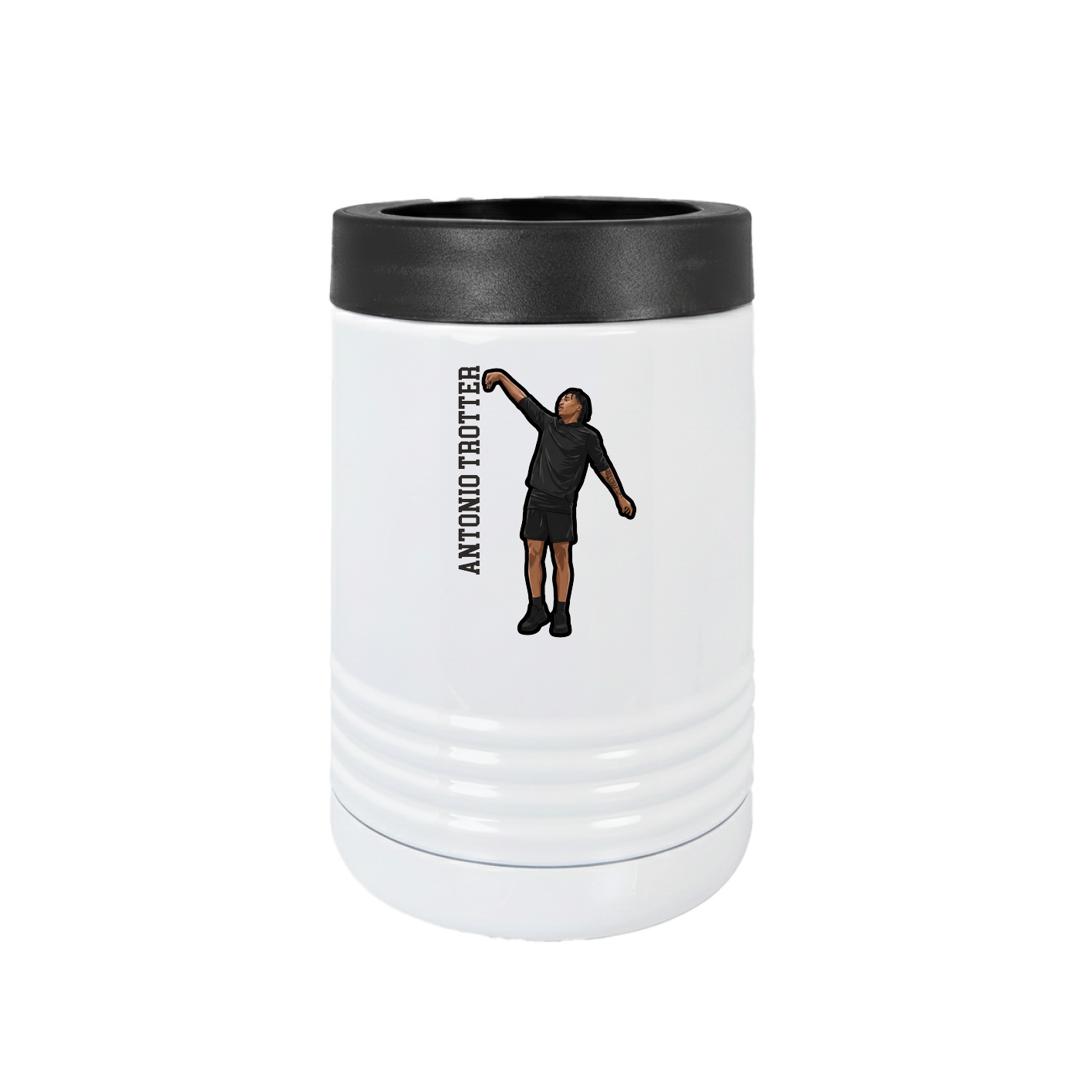 Beverage Holder — Name Vertical in White
