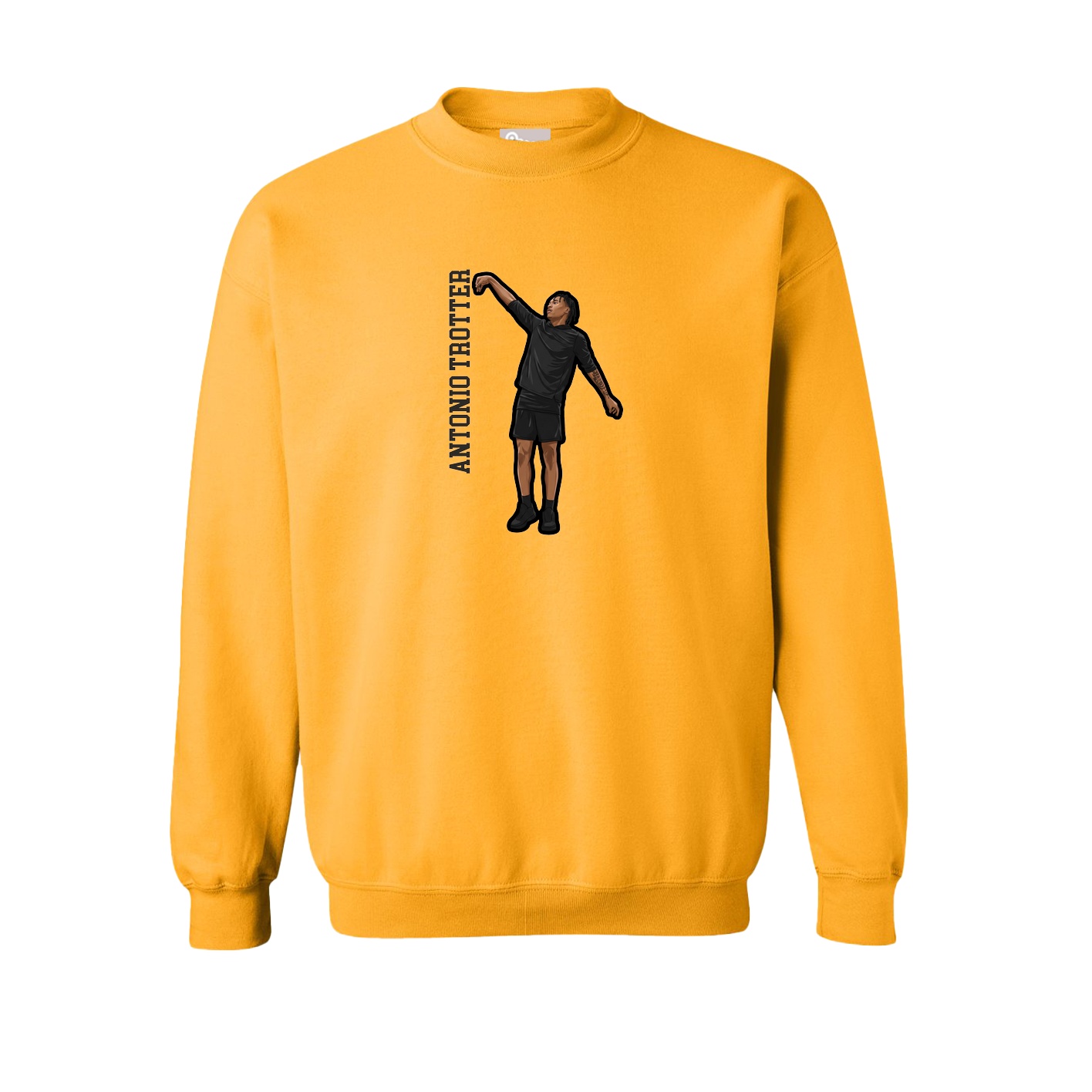 Fleece Crew — Name Vertical in Gold