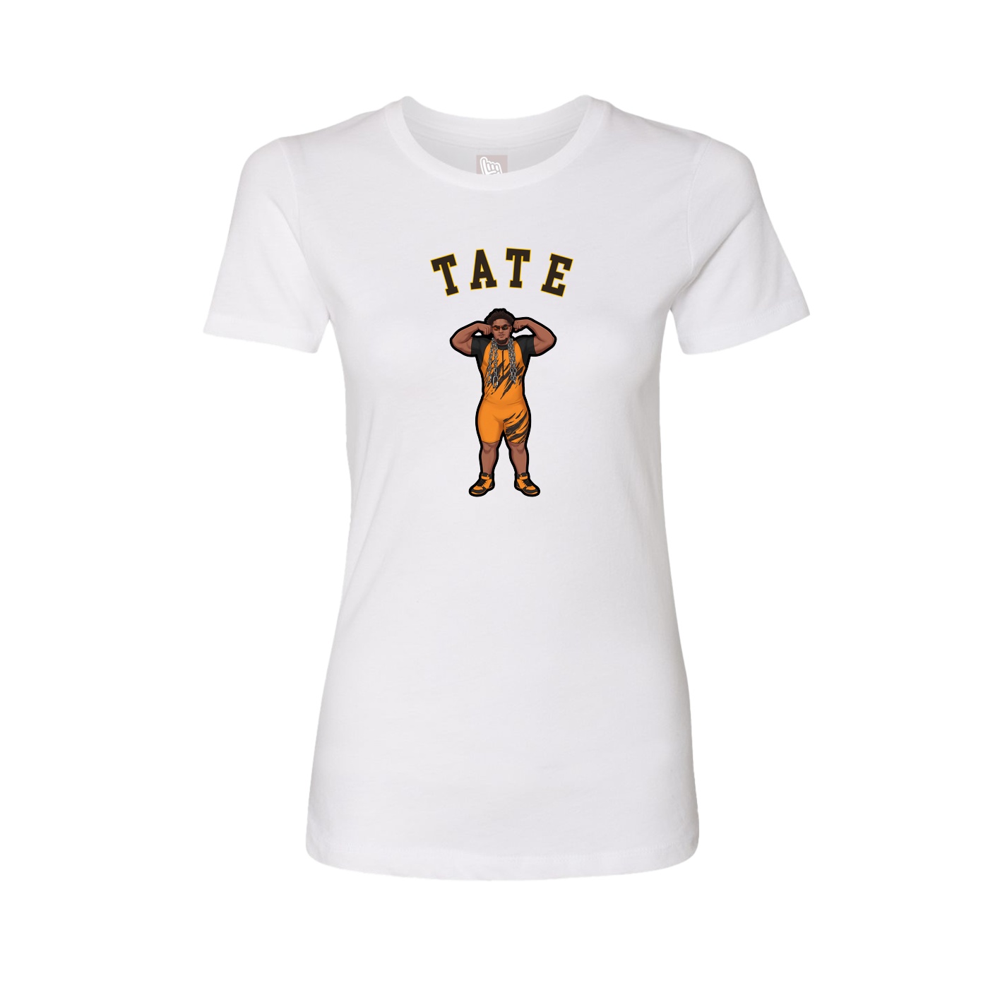 Fitted Women's Tee — Shirsey Arch in White