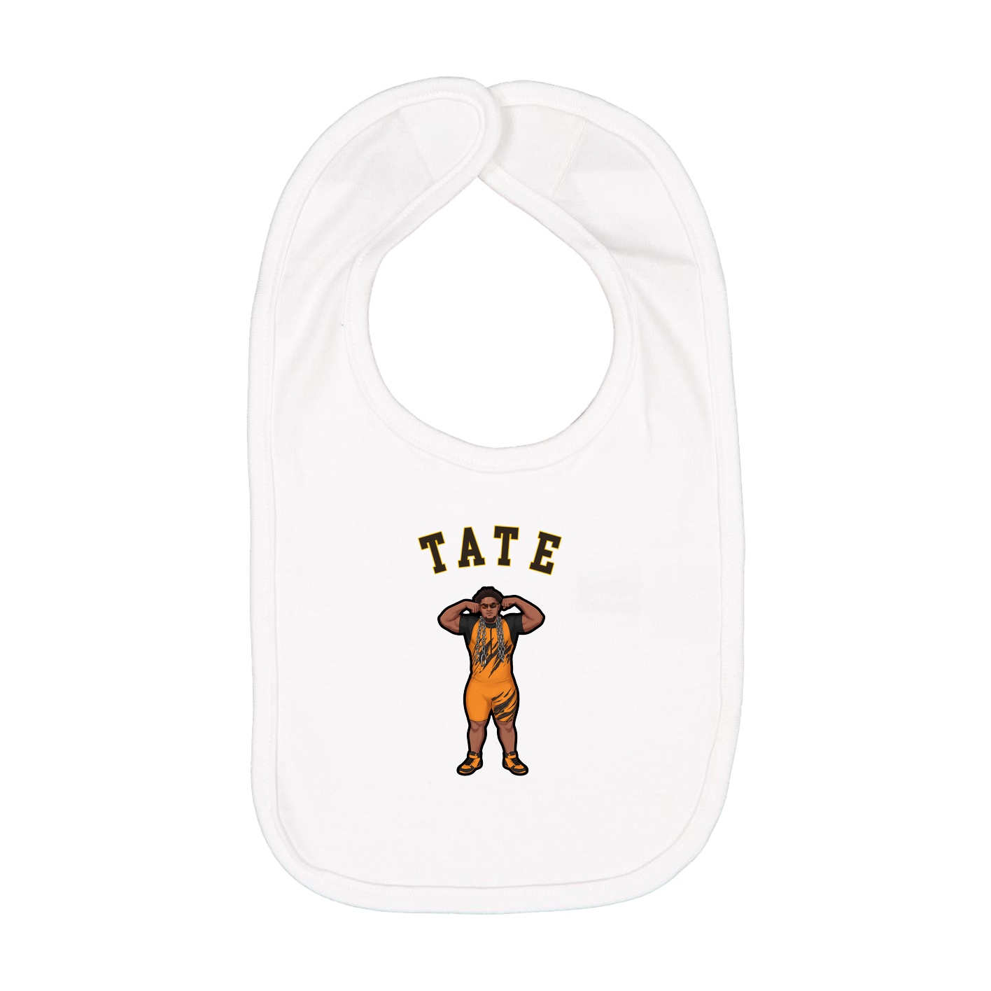 Infant Bib — Shirsey Arch in White