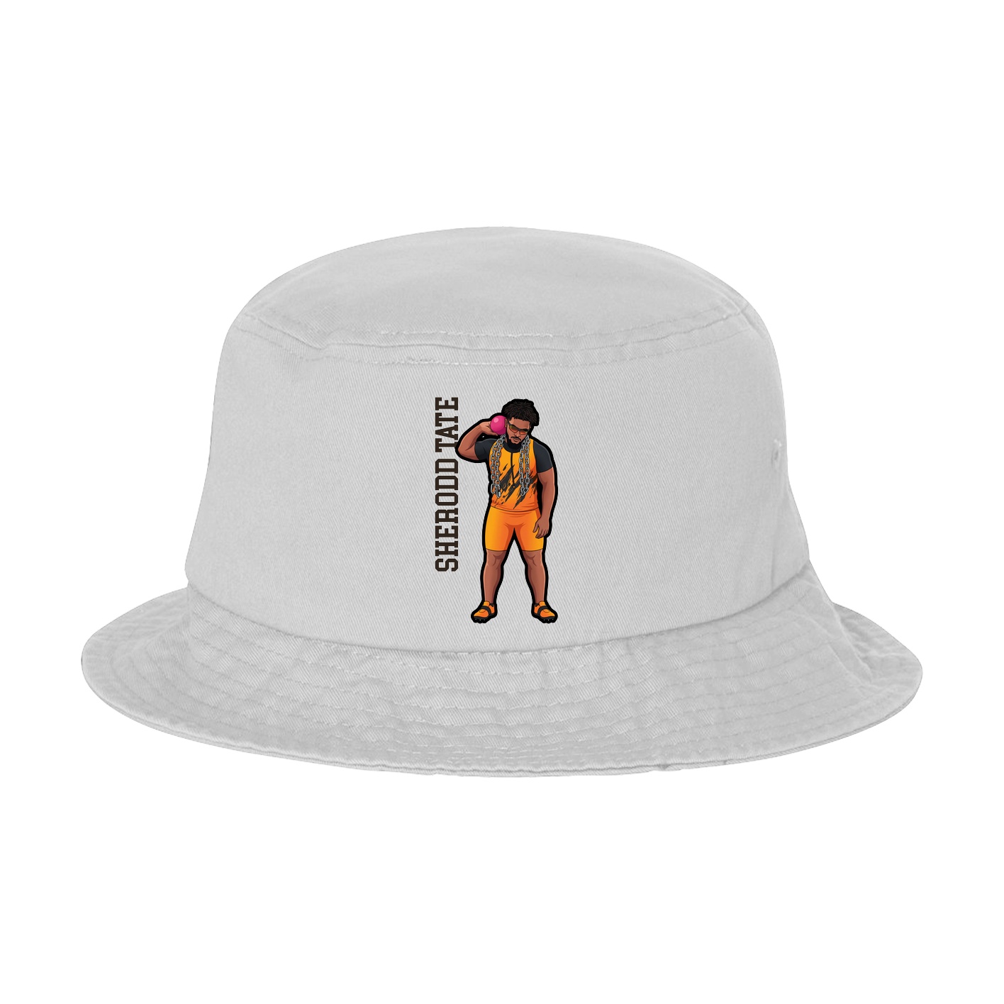 Bucket Cap — Name Vertical in White