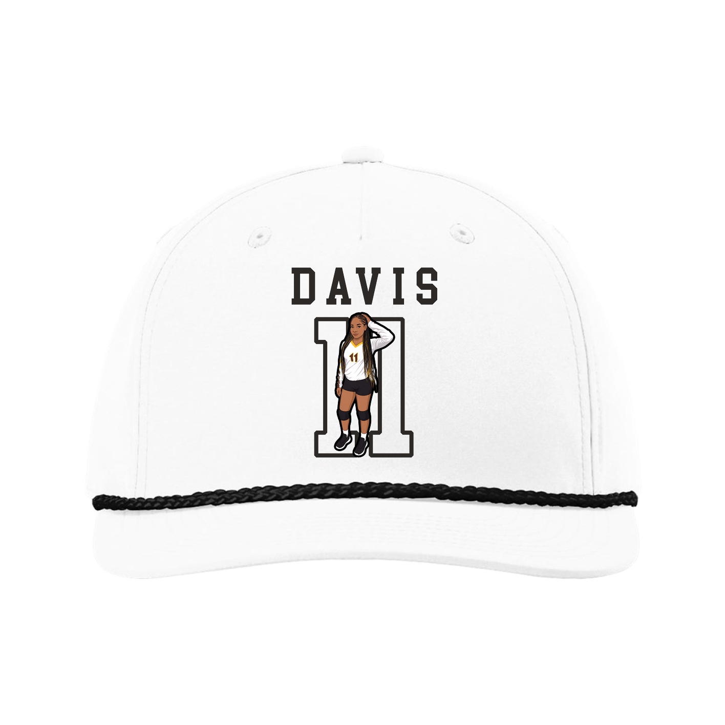 Five-Panel Classic Rope Cap — Shirsey in White