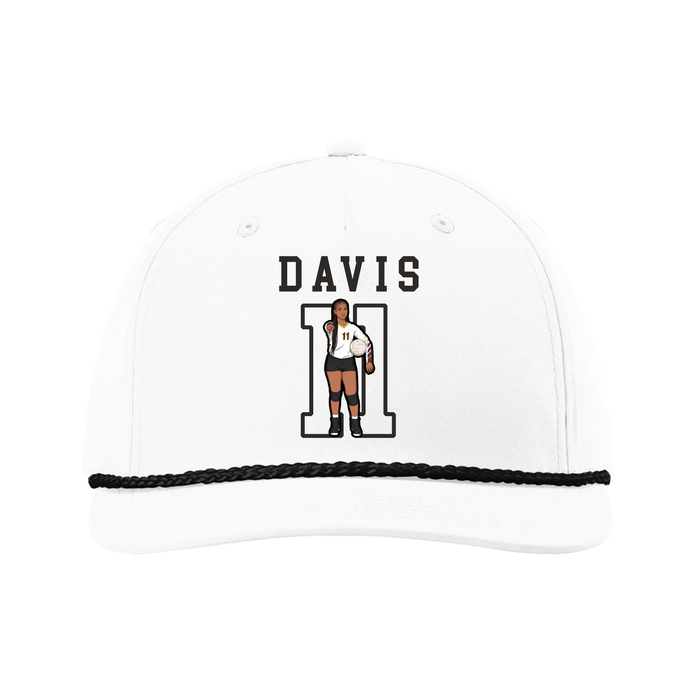 Five-Panel Classic Rope Cap — Shirsey in White
