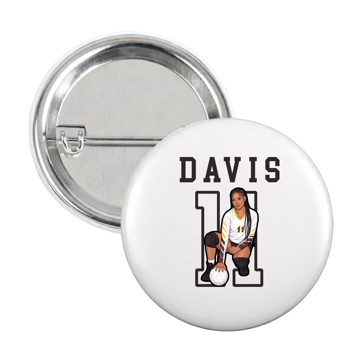 Game Day Button — Shirsey in White