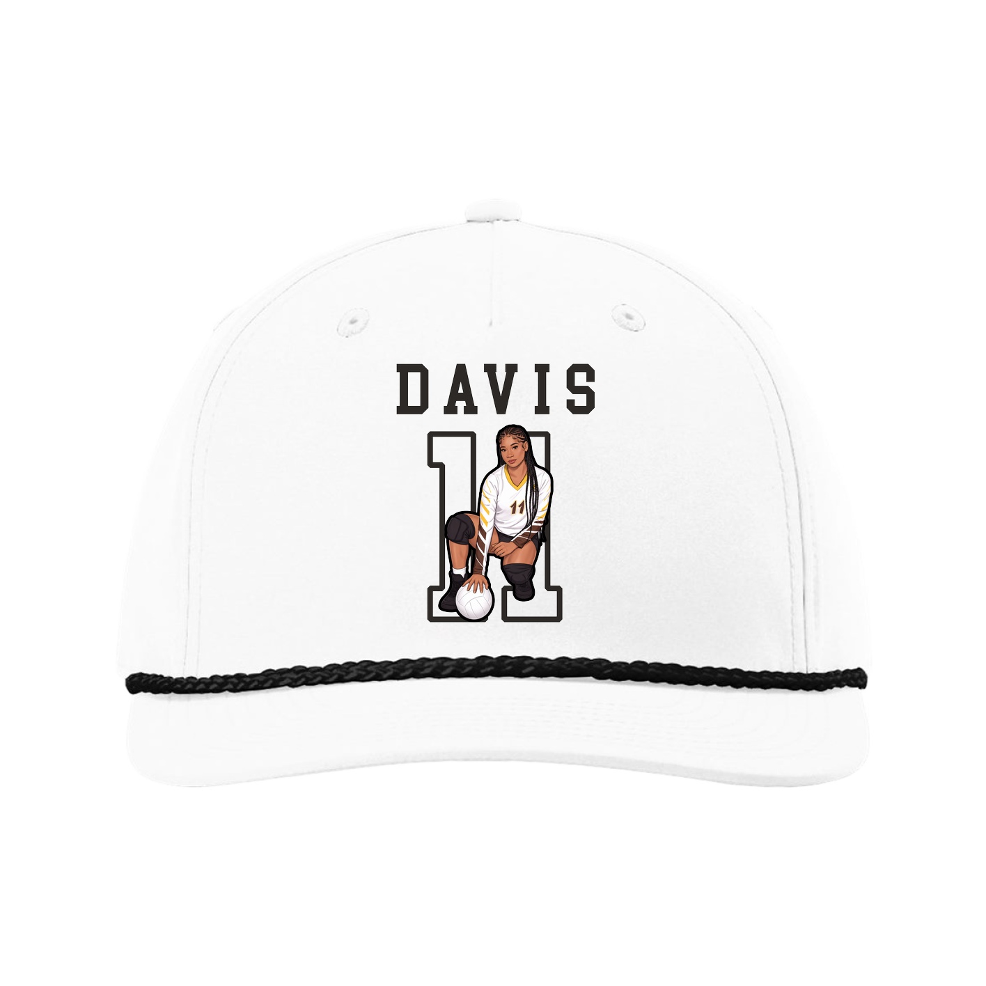 Five-Panel Classic Rope Cap — Shirsey in White