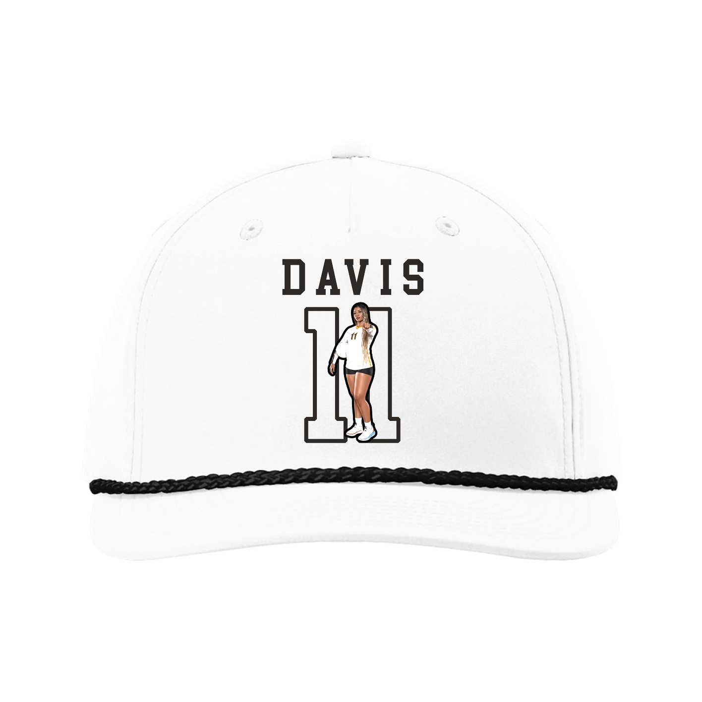 Five-Panel Classic Rope Cap — Shirsey in White