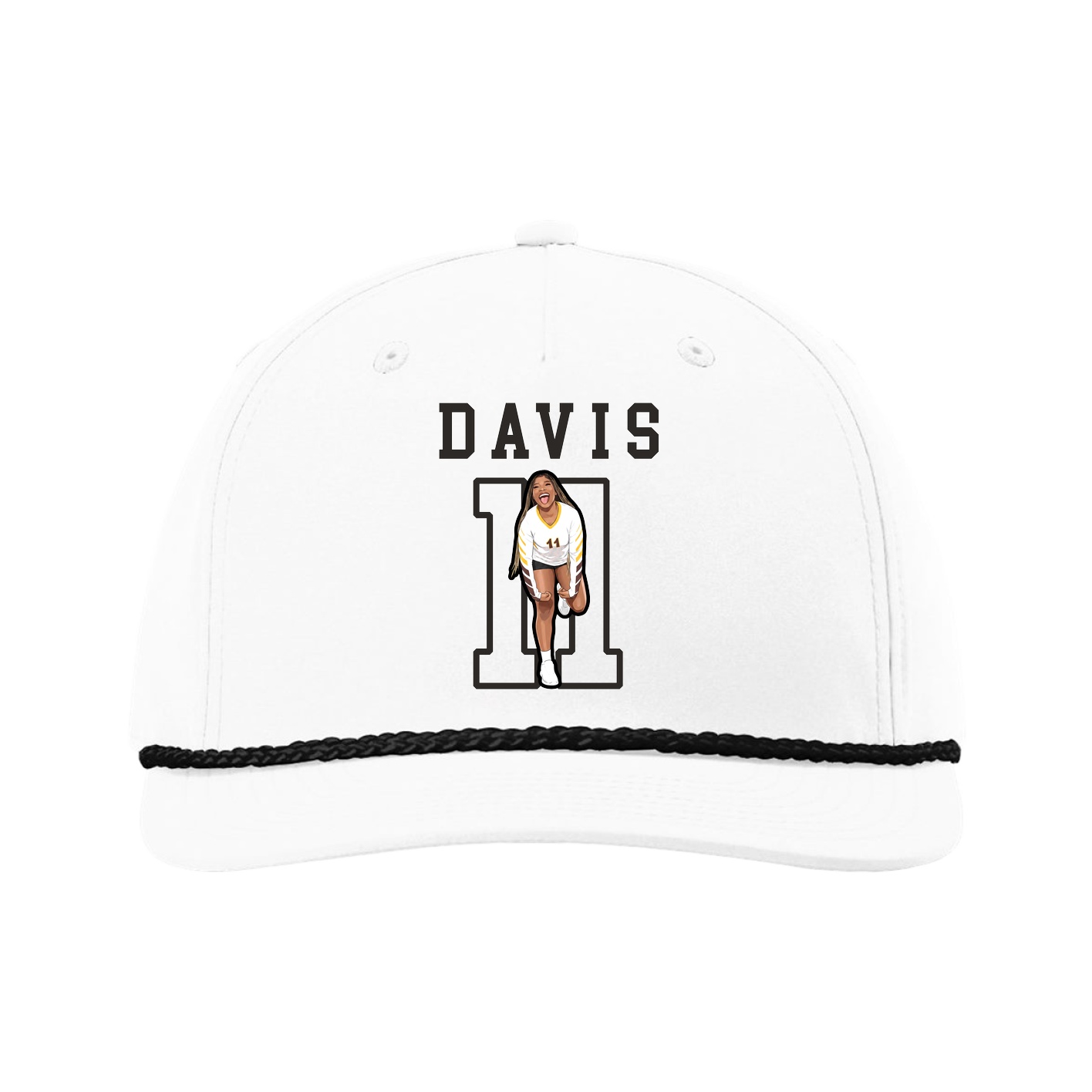 Five-Panel Classic Rope Cap — Shirsey in White