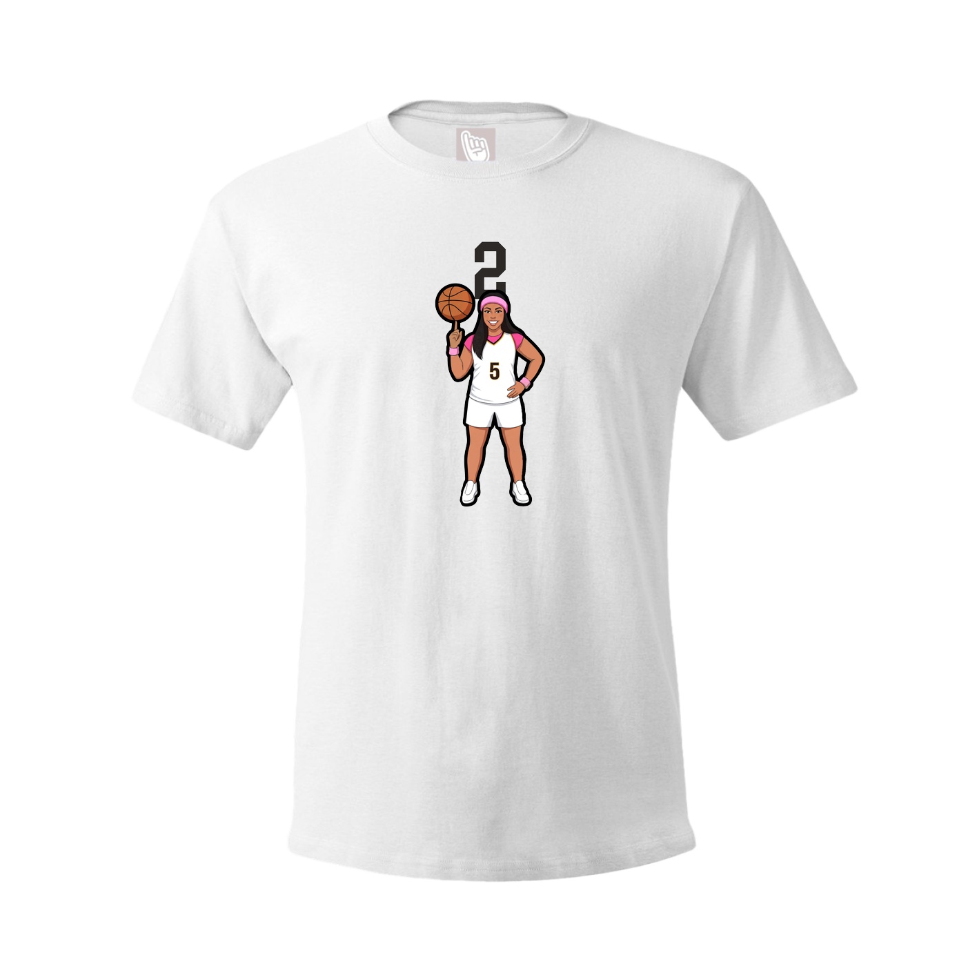 Youth Tee — Number Top in White