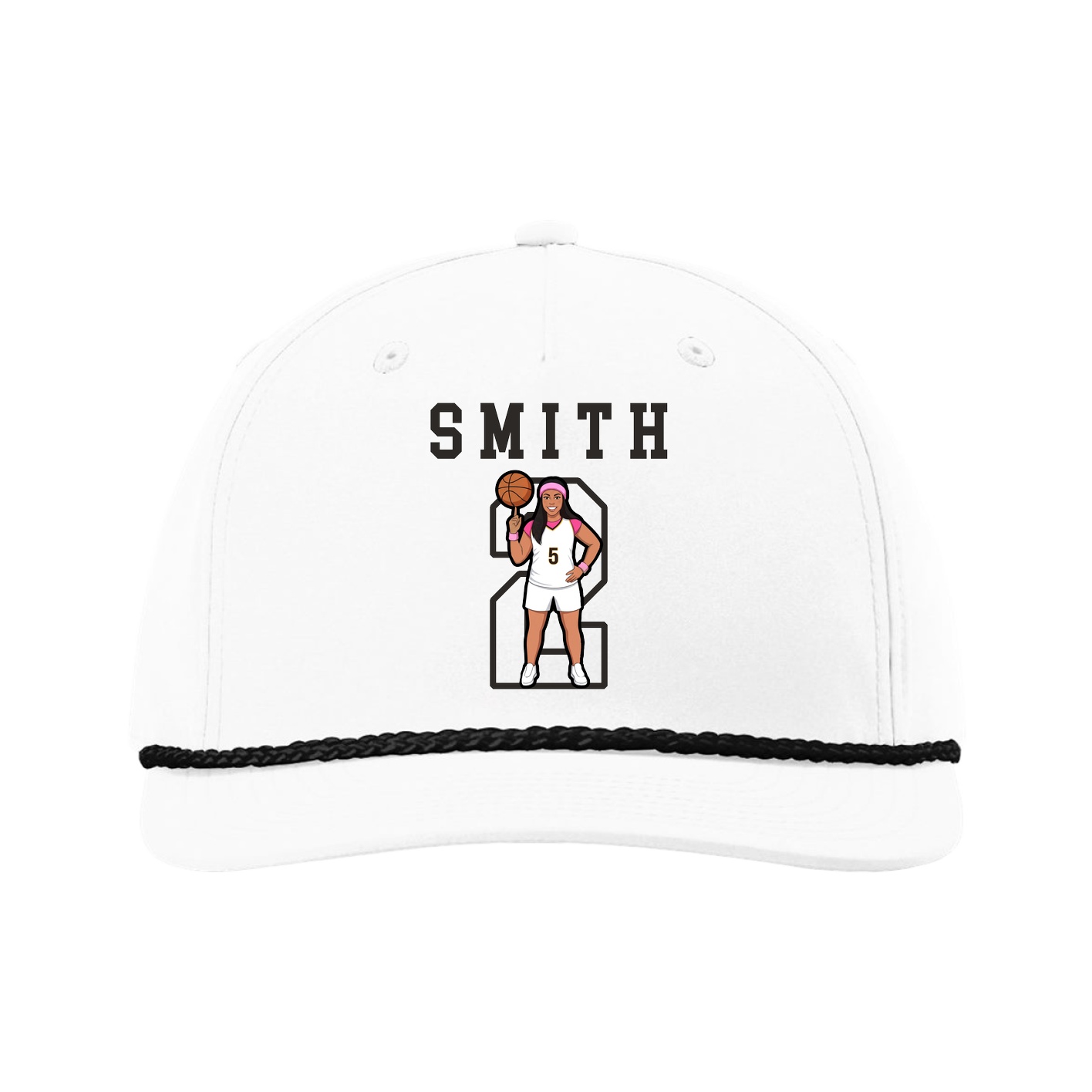 Five-Panel Classic Rope Cap — Shirsey in White