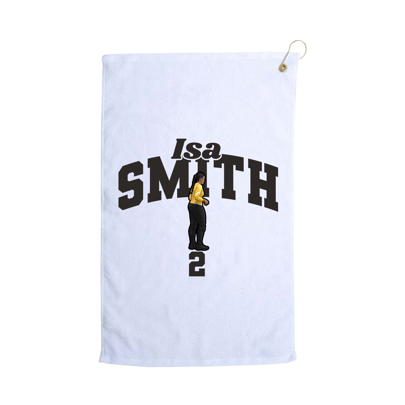 Golf Towel — Signature Arch in White