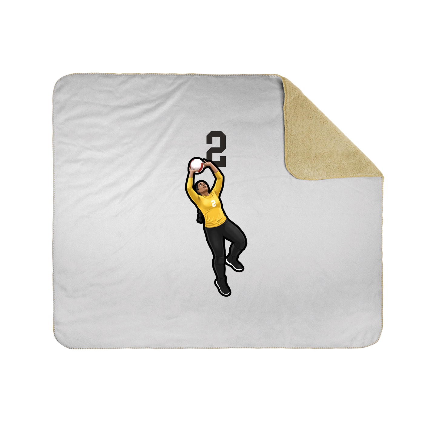Throw Blanket — Number Top in White