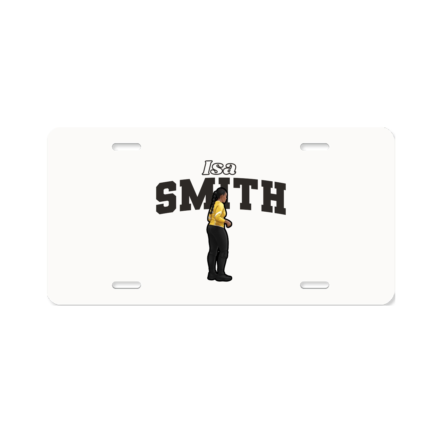 License Plate — Name Arch in Classic