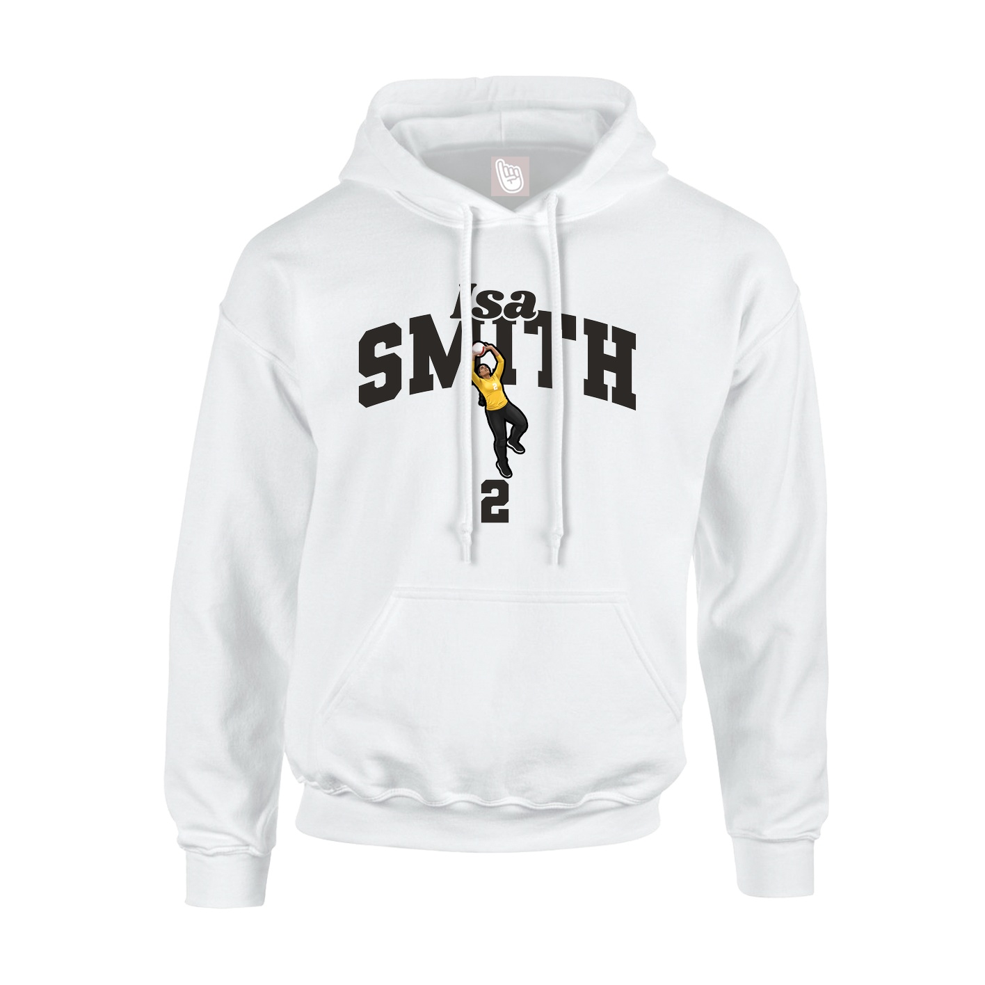 Hoodie — Signature Arch in White