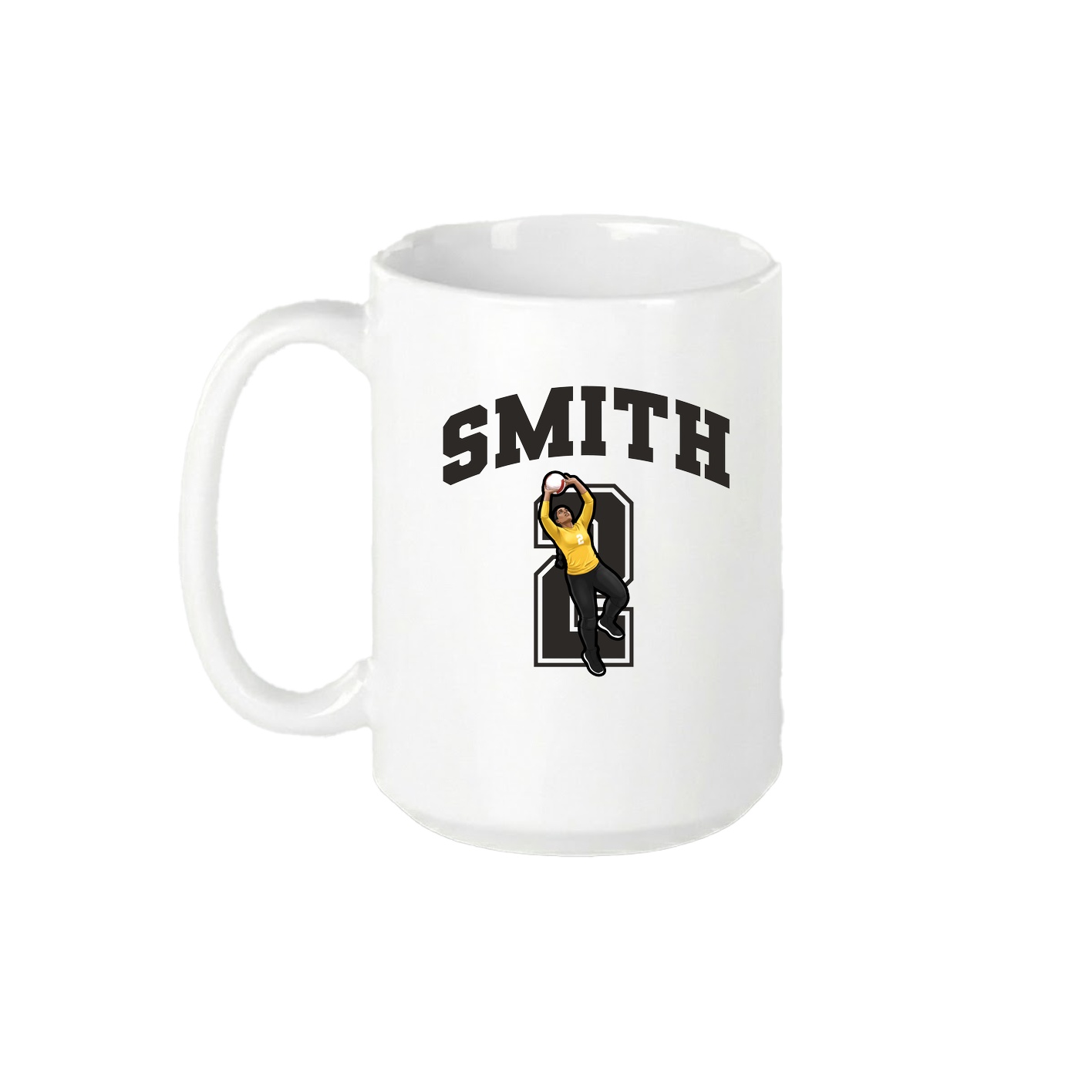 15oz Coffee Mug — Number in White