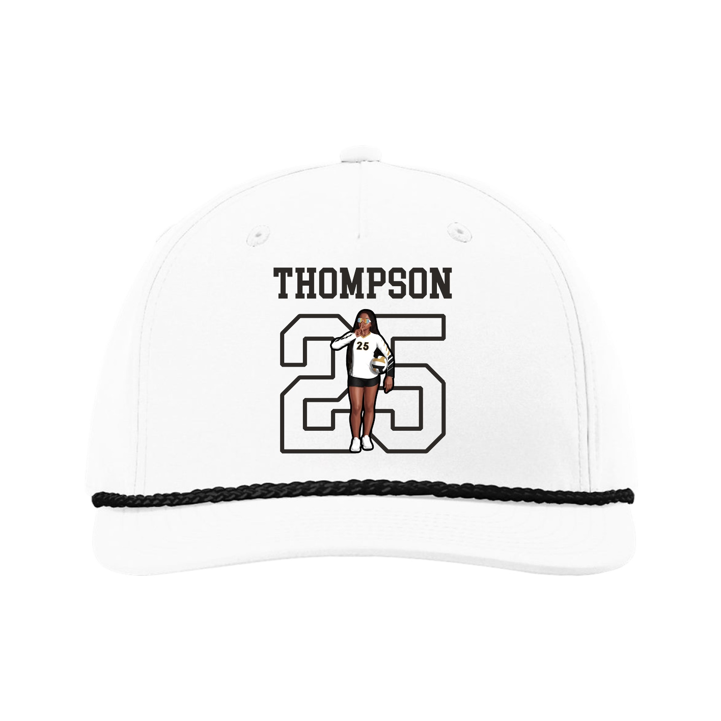 Five-Panel Classic Rope Cap — Shirsey in White