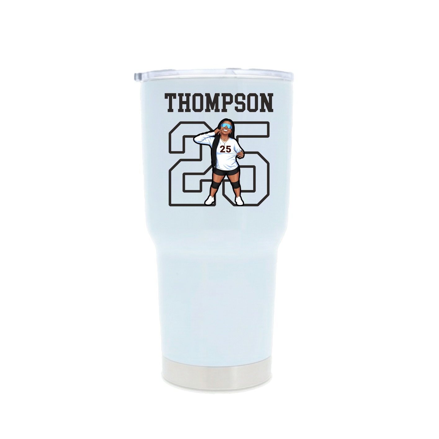 30oz Stainless Steel Tumbler — Shirsey in White