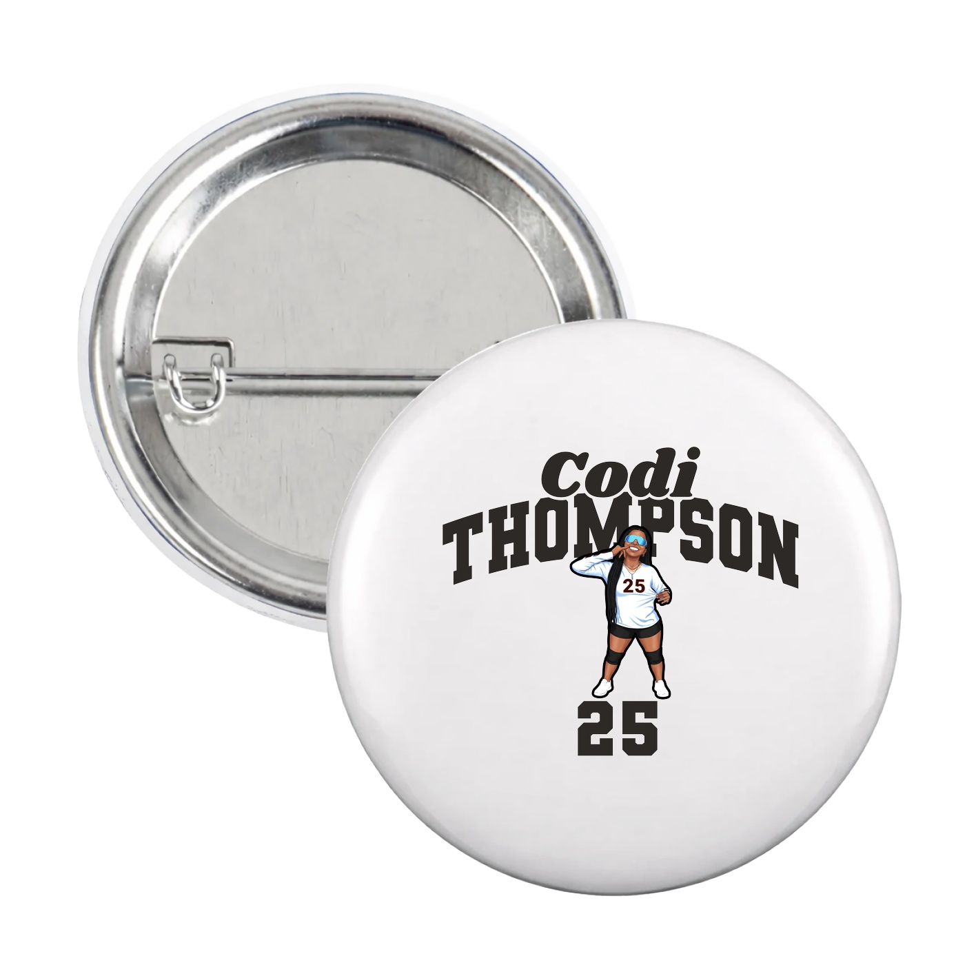 Game Day Button — Signature Arch in White
