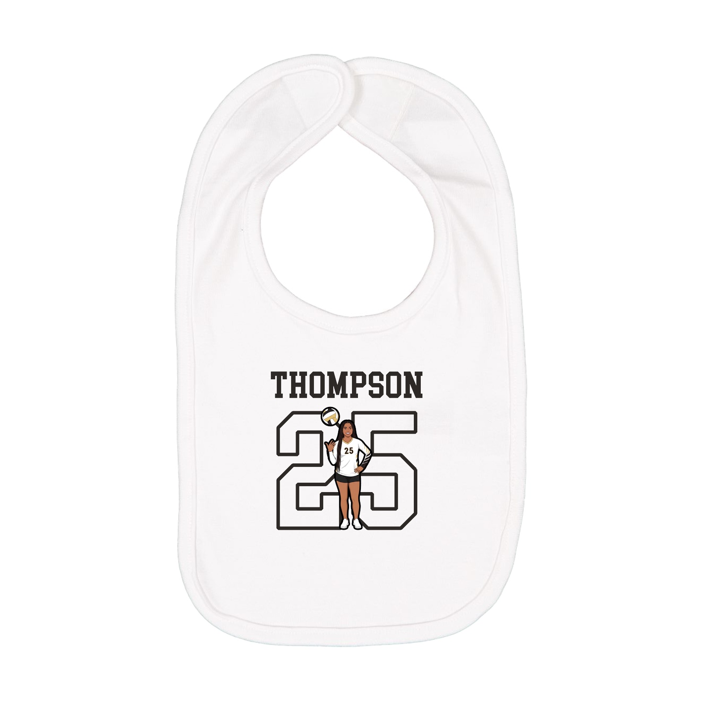 Infant Bib — Shirsey in White