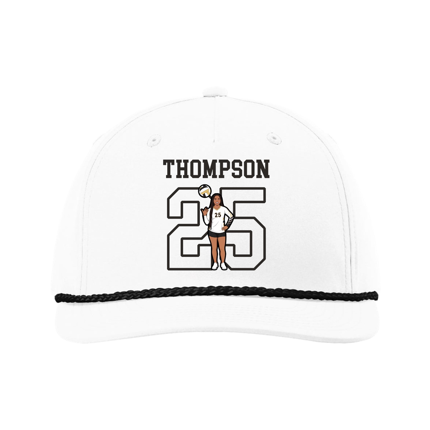 Five-Panel Classic Rope Cap — Shirsey in White