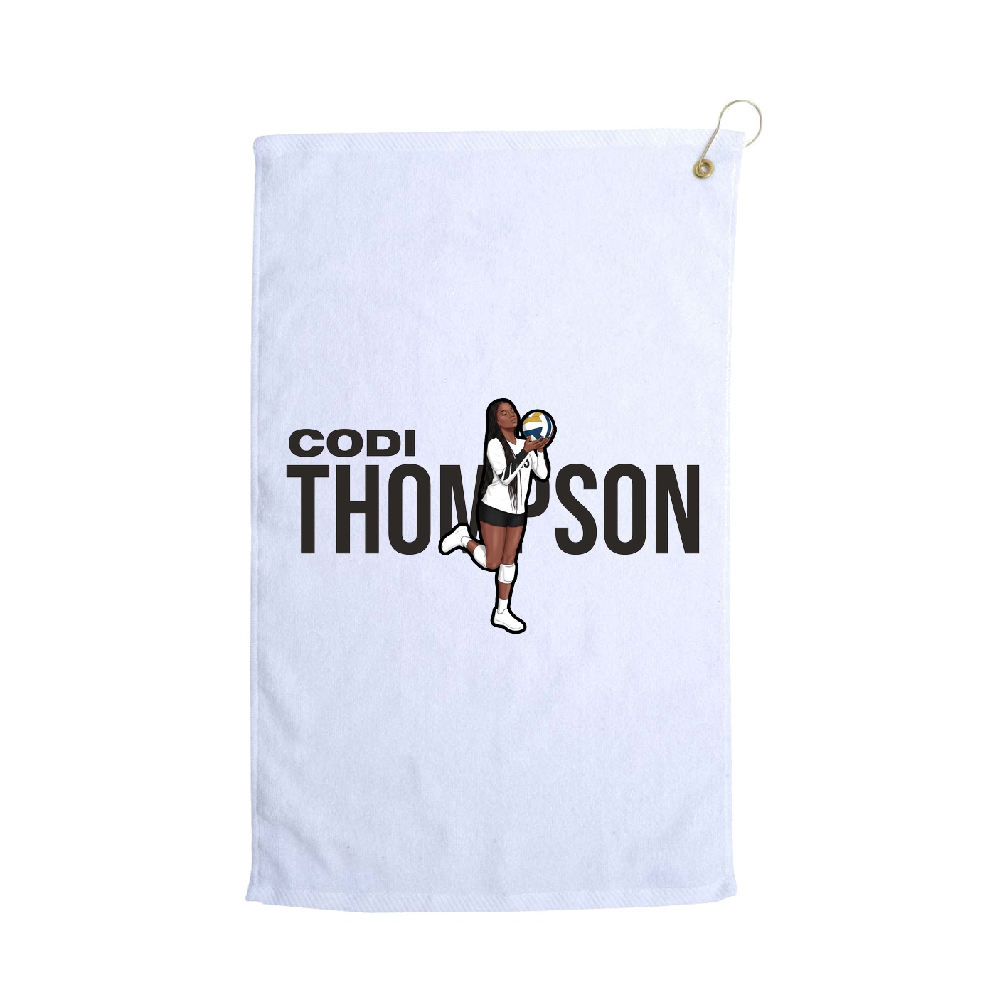 Golf Towel — Player Name in White