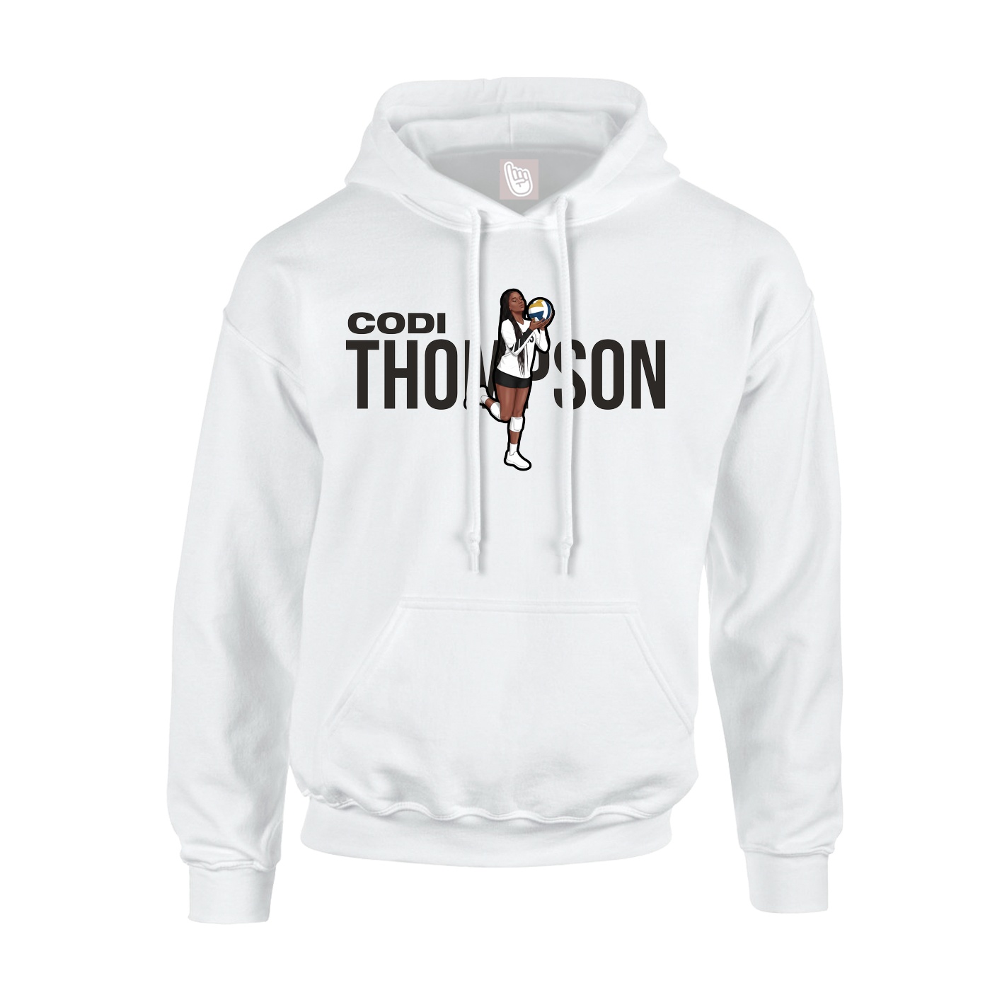 Hoodie — Player Name in White